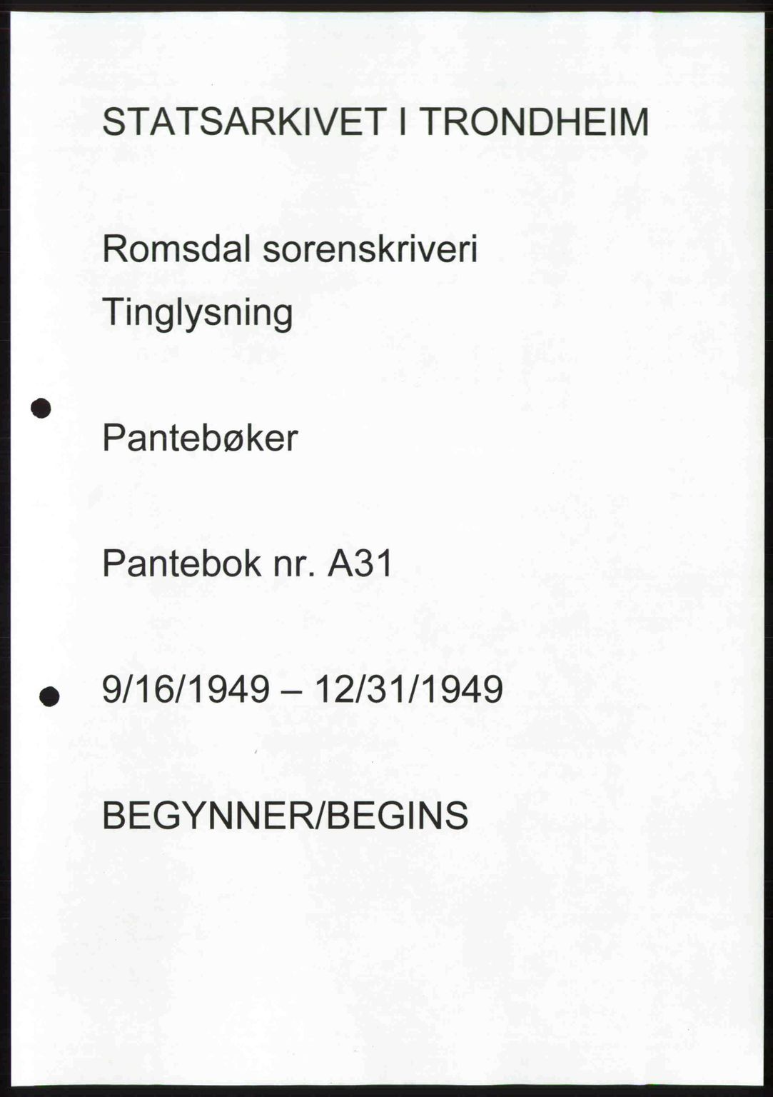 Romsdal sorenskriveri, AV/SAT-A-4149/1/2/2C: Pantebok nr. A31, 1949-1949, Tingl.dato: 16.09.1949