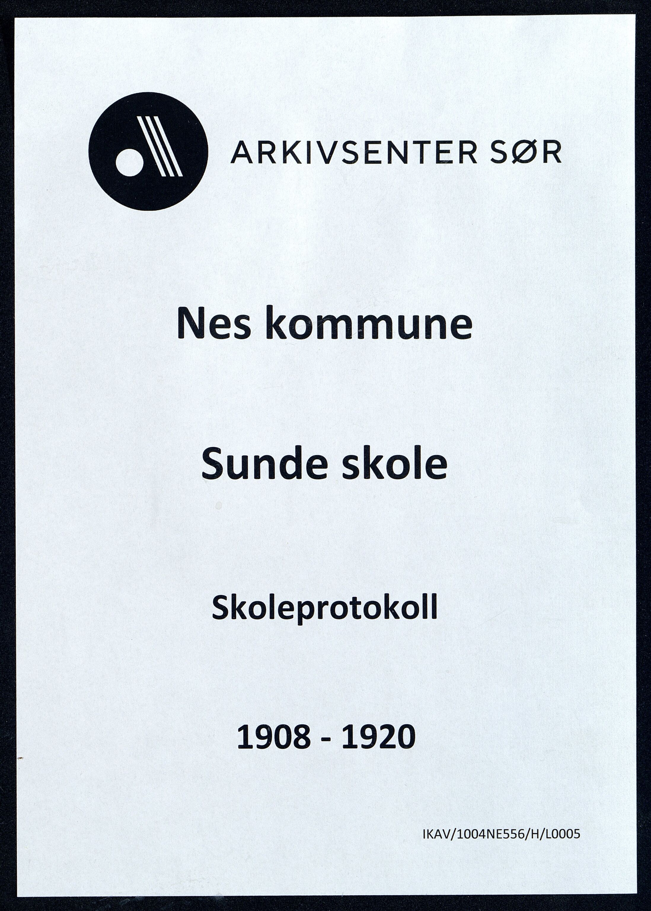 Nes kommune - Sunde Skole, ARKSOR/1004NE556/H/L0005: Skoleprotokoll, 1920