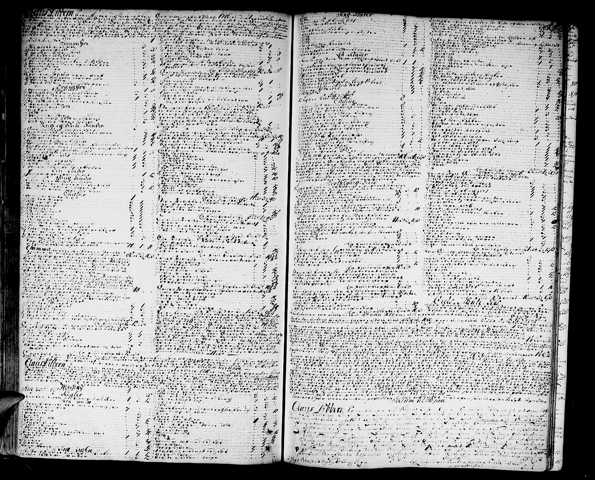 Nedenes sorenskriveri før 1824, SAK/1221-0007/H/Hc/L0007: Skifteprotokoll med register nr 7, 1714-1720, s. 43b-44a