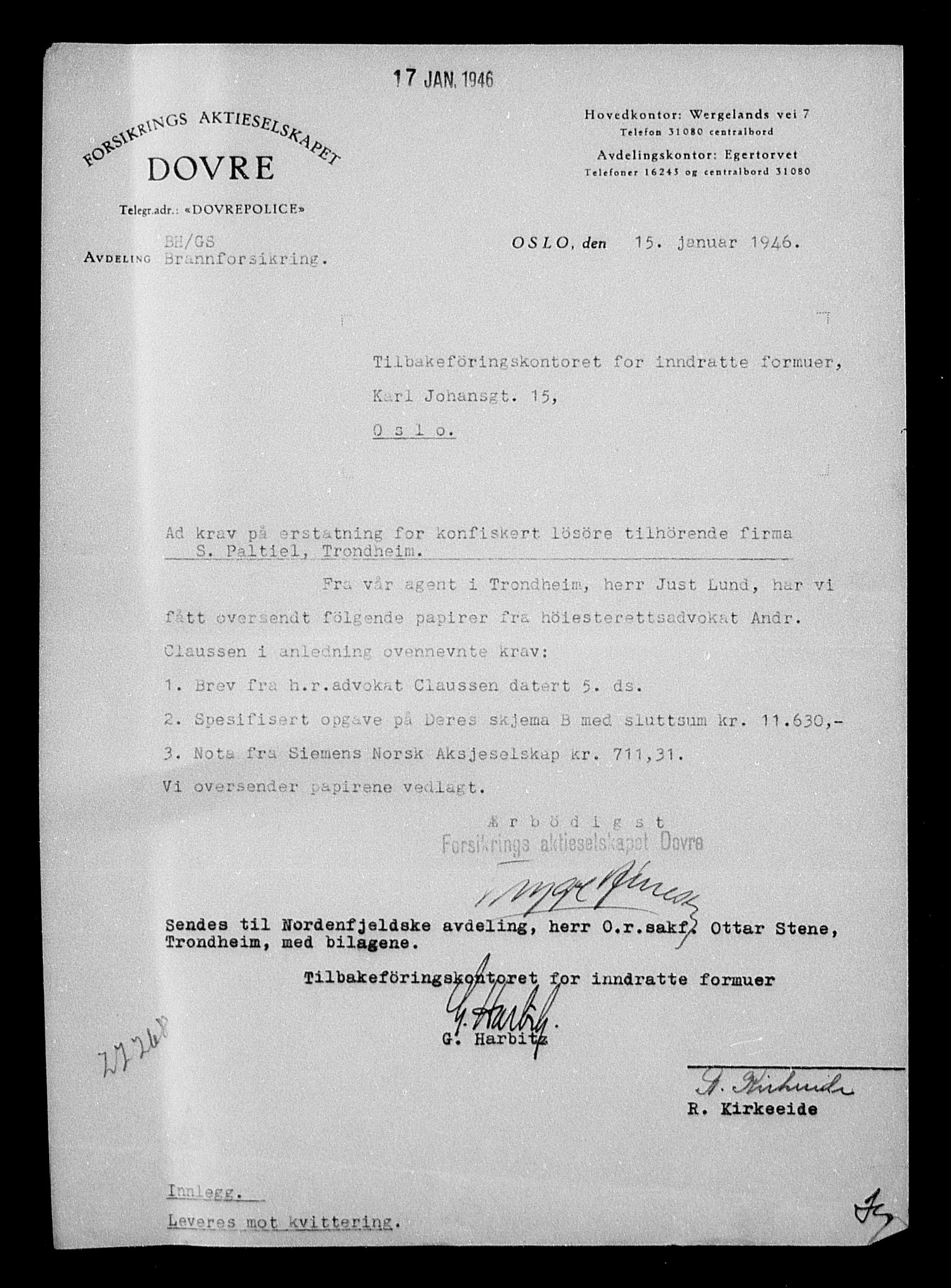 Justisdepartementet, Tilbakeføringskontoret for inndratte formuer, AV/RA-S-1564/H/Hc/Hca/L0906: --, 1945-1947, s. 549