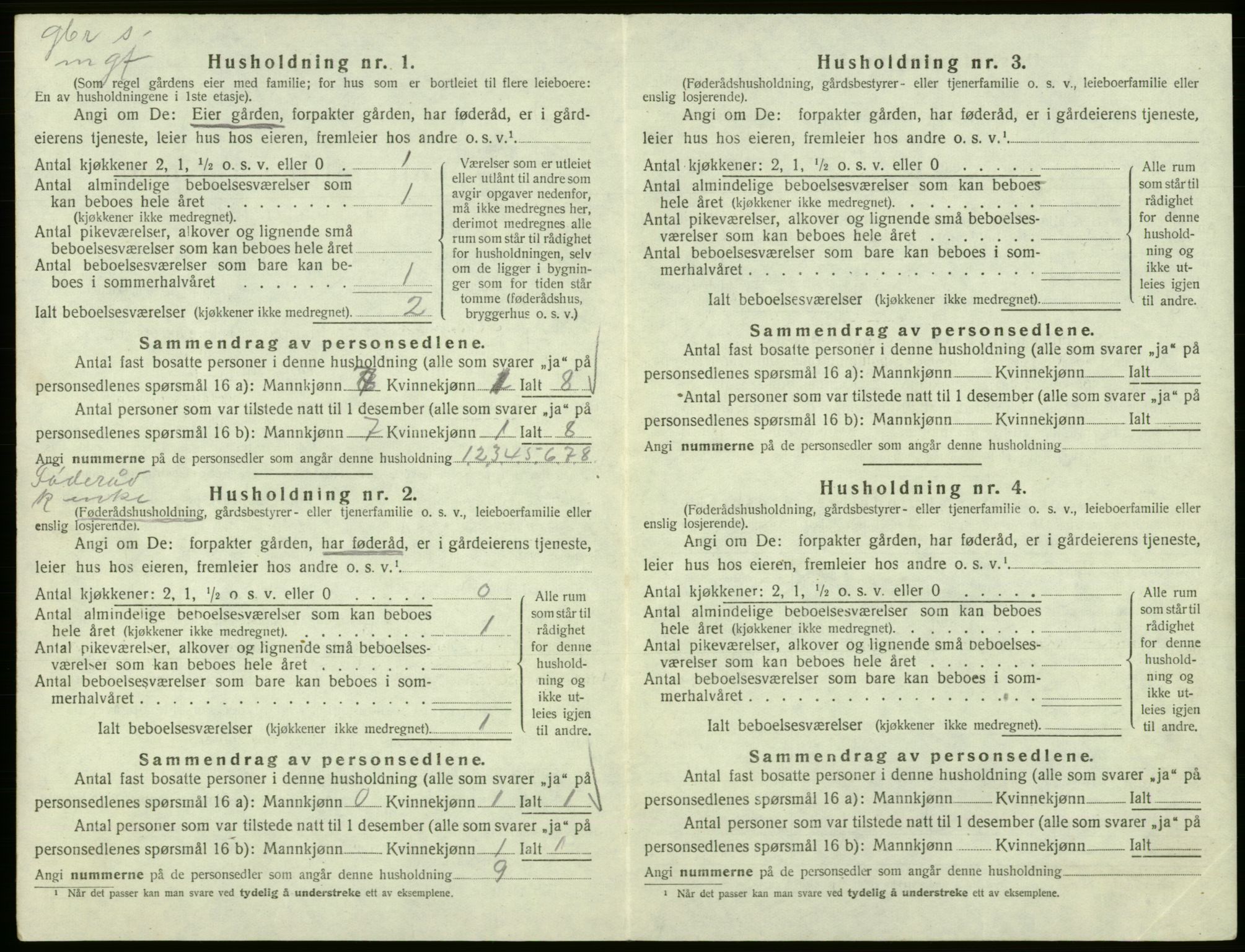 SAB, Folketelling 1920 for 1239 Hålandsdal herred, 1920, s. 188