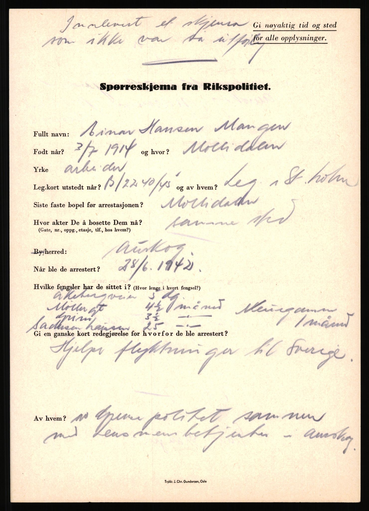 Rikspolitisjefen, AV/RA-S-1560/L/L0011: Lucassen, Oscar Fredrik - Moen, Olav, 1940-1945, s. 482