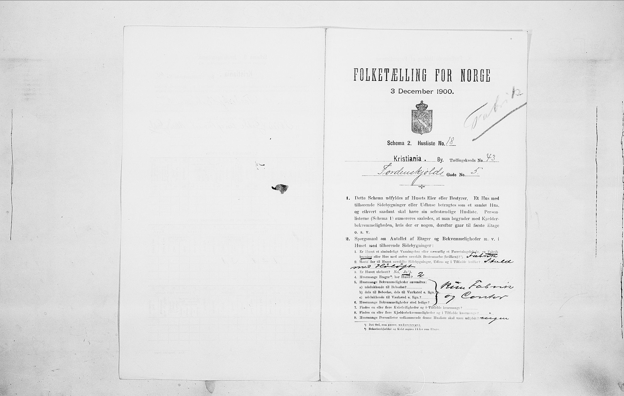 SAO, Folketelling 1900 for 0301 Kristiania kjøpstad, 1900, s. 102650