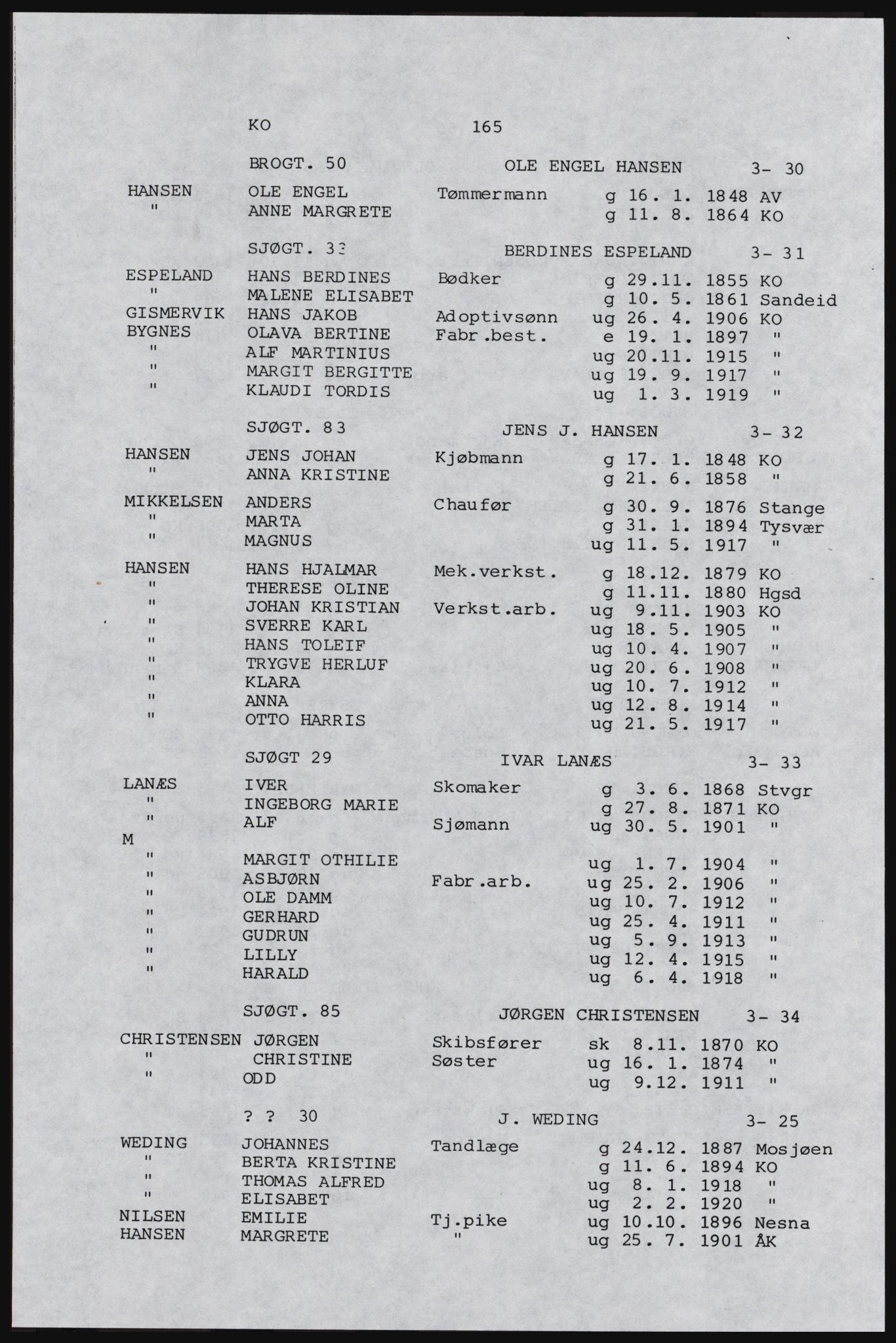 SAST, Avskrift av folketellingen 1920 for Karmøy, 1920, s. 181