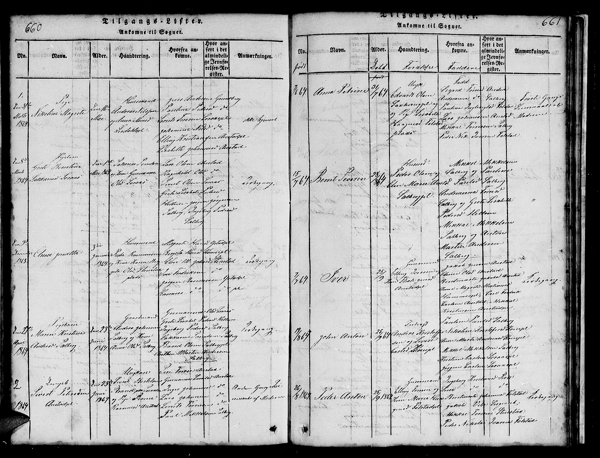 Ministerialprotokoller, klokkerbøker og fødselsregistre - Nord-Trøndelag, AV/SAT-A-1458/731/L0310: Klokkerbok nr. 731C01, 1816-1874, s. 660-661