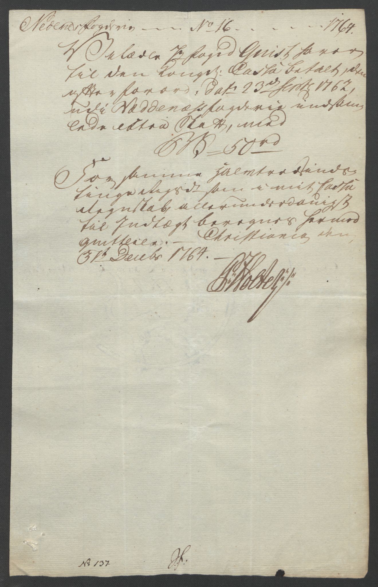 Rentekammeret inntil 1814, Reviderte regnskaper, Fogderegnskap, AV/RA-EA-4092/R39/L2424: Ekstraskatten Nedenes, 1762-1767, s. 125