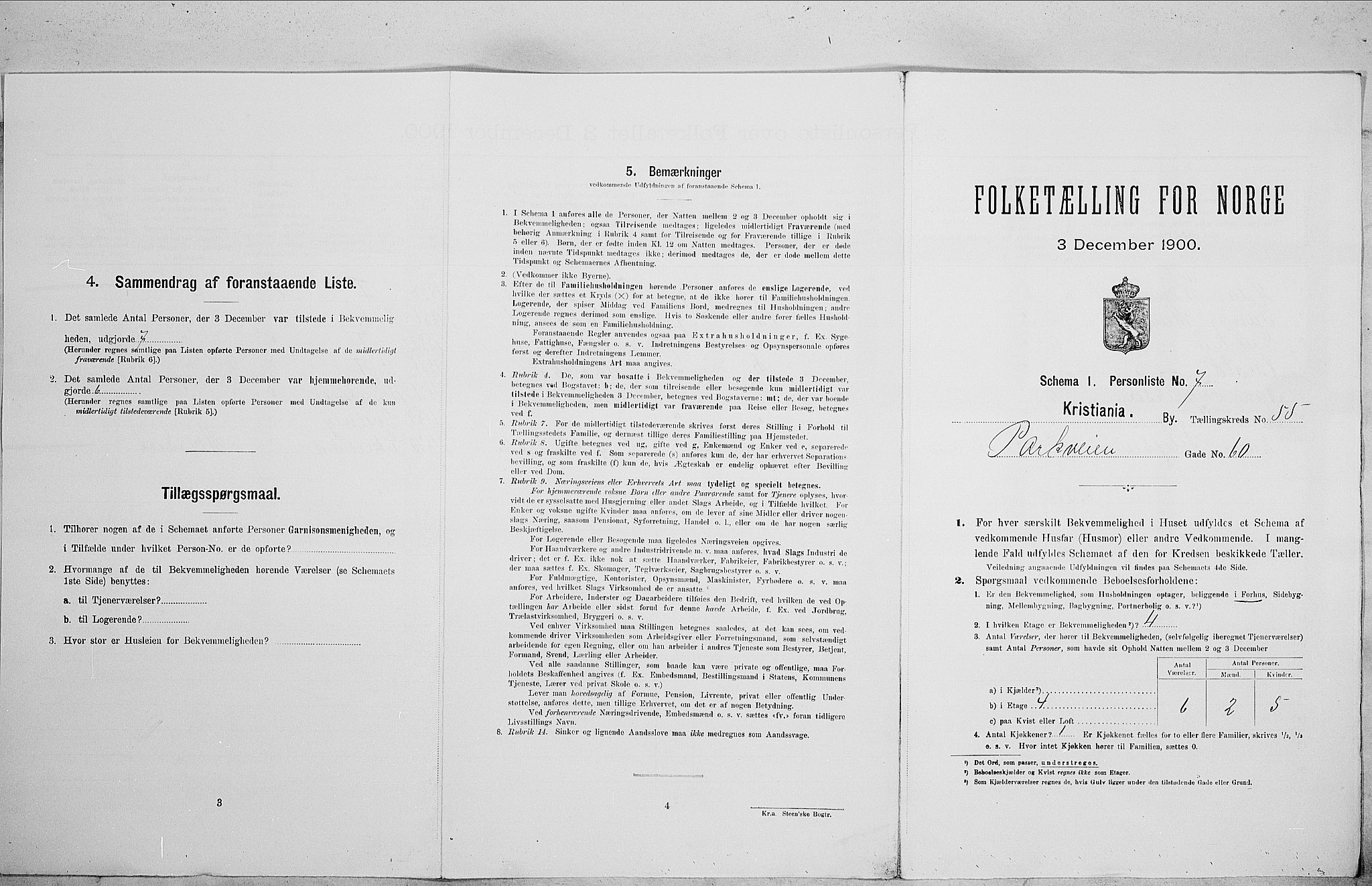 SAO, Folketelling 1900 for 0301 Kristiania kjøpstad, 1900, s. 70584