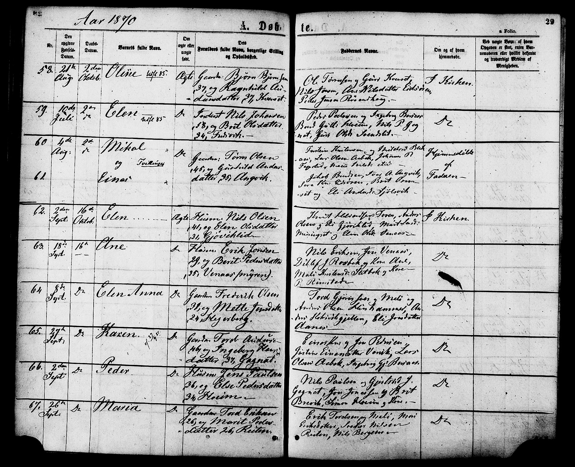 Ministerialprotokoller, klokkerbøker og fødselsregistre - Møre og Romsdal, AV/SAT-A-1454/586/L0986: Ministerialbok nr. 586A12, 1867-1878, s. 29