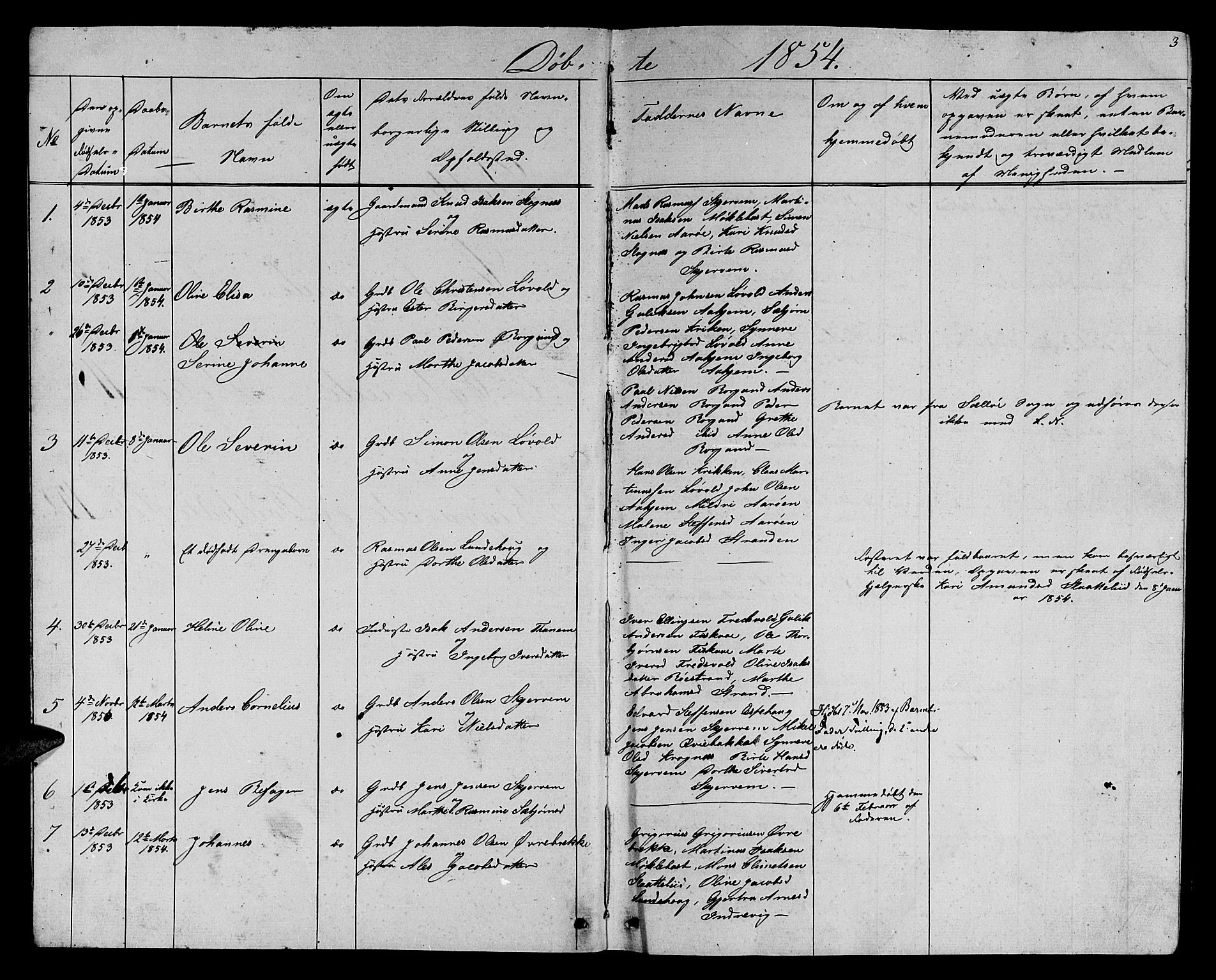 Ministerialprotokoller, klokkerbøker og fødselsregistre - Møre og Romsdal, SAT/A-1454/501/L0015: Klokkerbok nr. 501C01, 1854-1867, s. 3