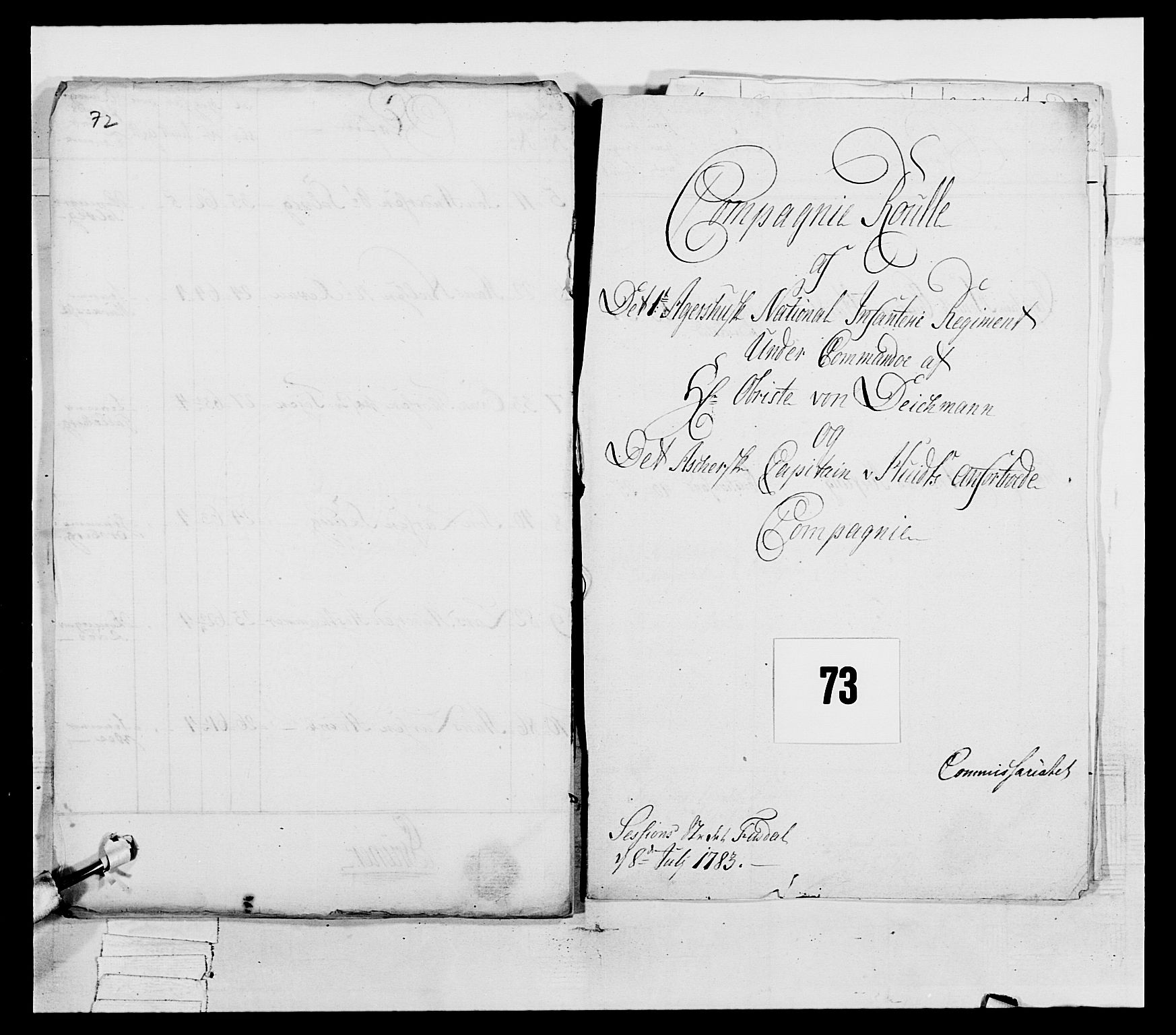 Generalitets- og kommissariatskollegiet, Det kongelige norske kommissariatskollegium, AV/RA-EA-5420/E/Eh/L0038: 1. Akershusiske nasjonale infanteriregiment, 1776-1788, s. 301
