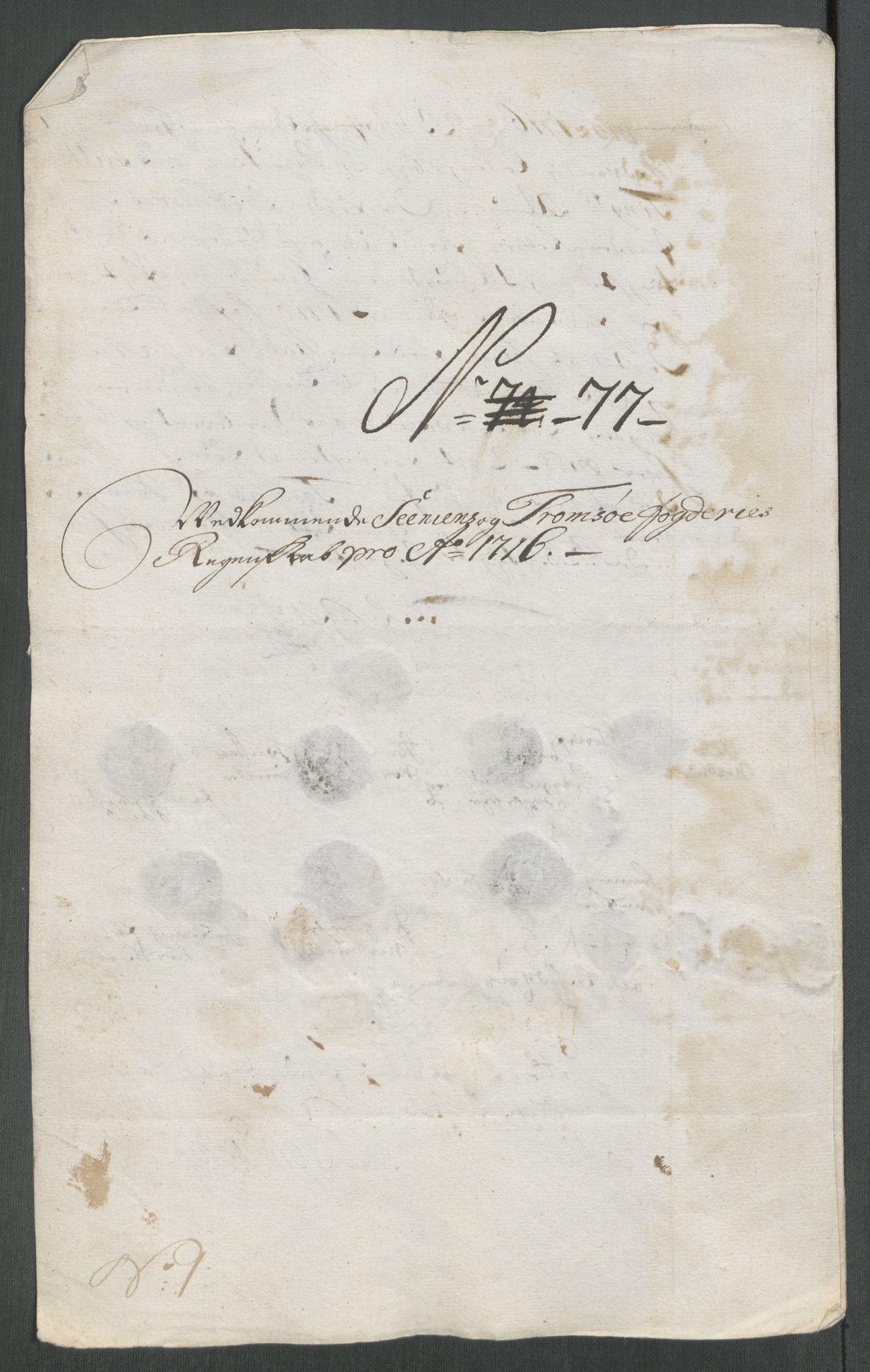 Rentekammeret inntil 1814, Reviderte regnskaper, Fogderegnskap, AV/RA-EA-4092/R68/L4762: Fogderegnskap Senja og Troms, 1716, s. 367