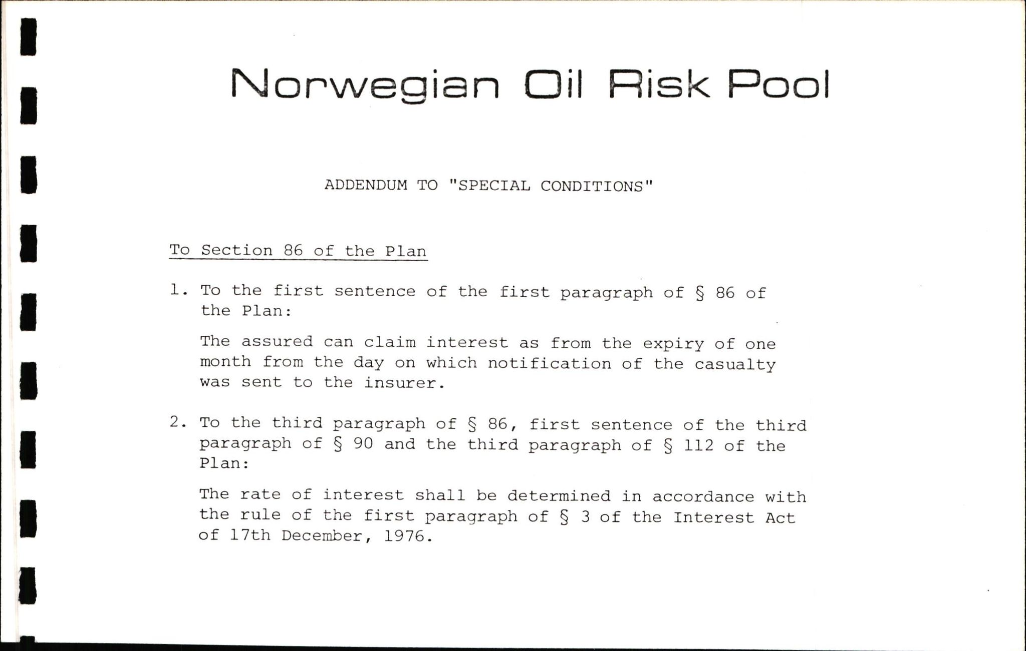 Pa 1503 - Stavanger Drilling AS, SAST/A-101906/2/E/Ec/Eca/L0009: Forsikring, 1975-1980