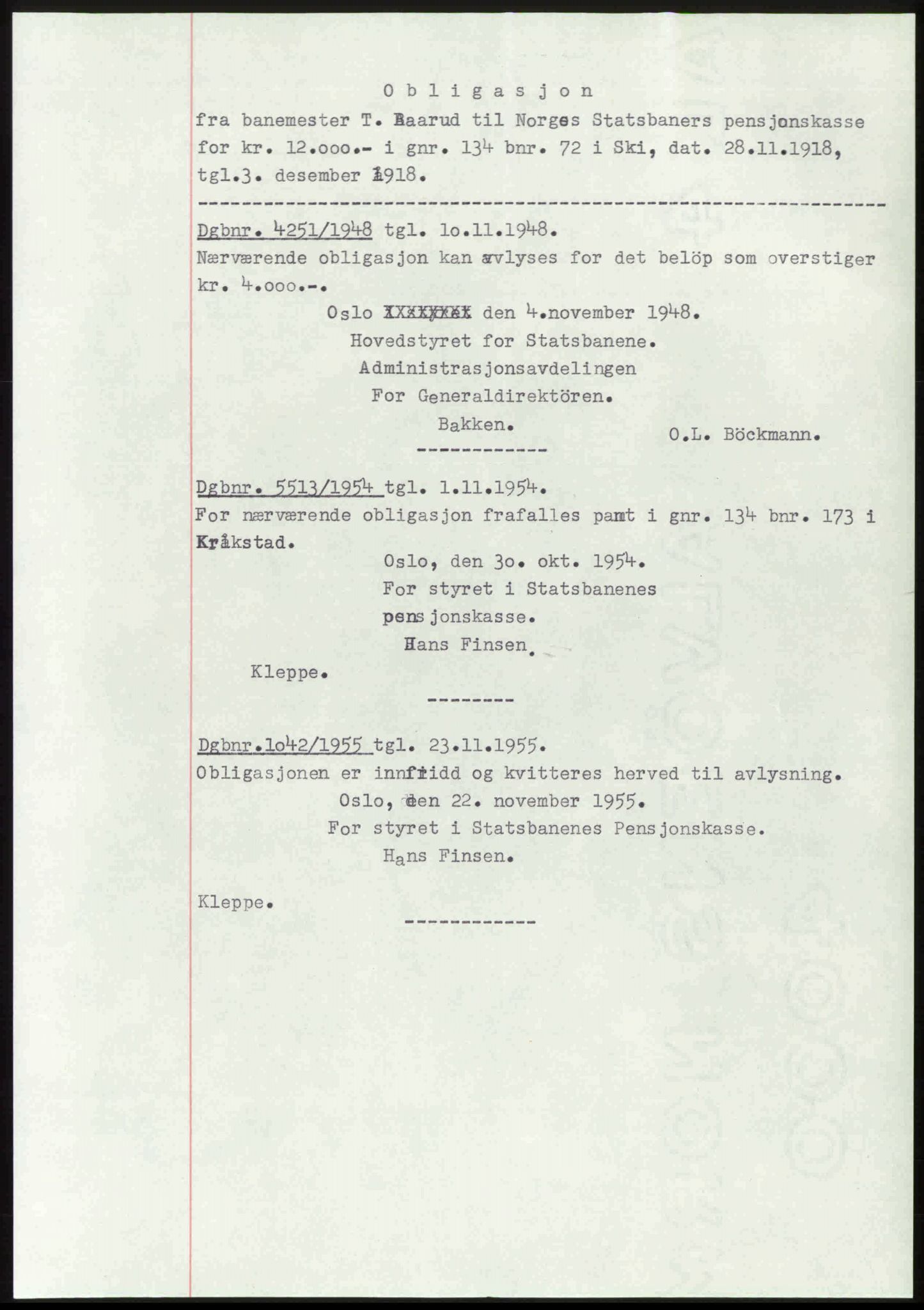 Follo sorenskriveri, SAO/A-10274/G/Ga/Gaa/L0085: Pantebok nr. I 85, 1948-1948, Dagboknr: 4251/1948