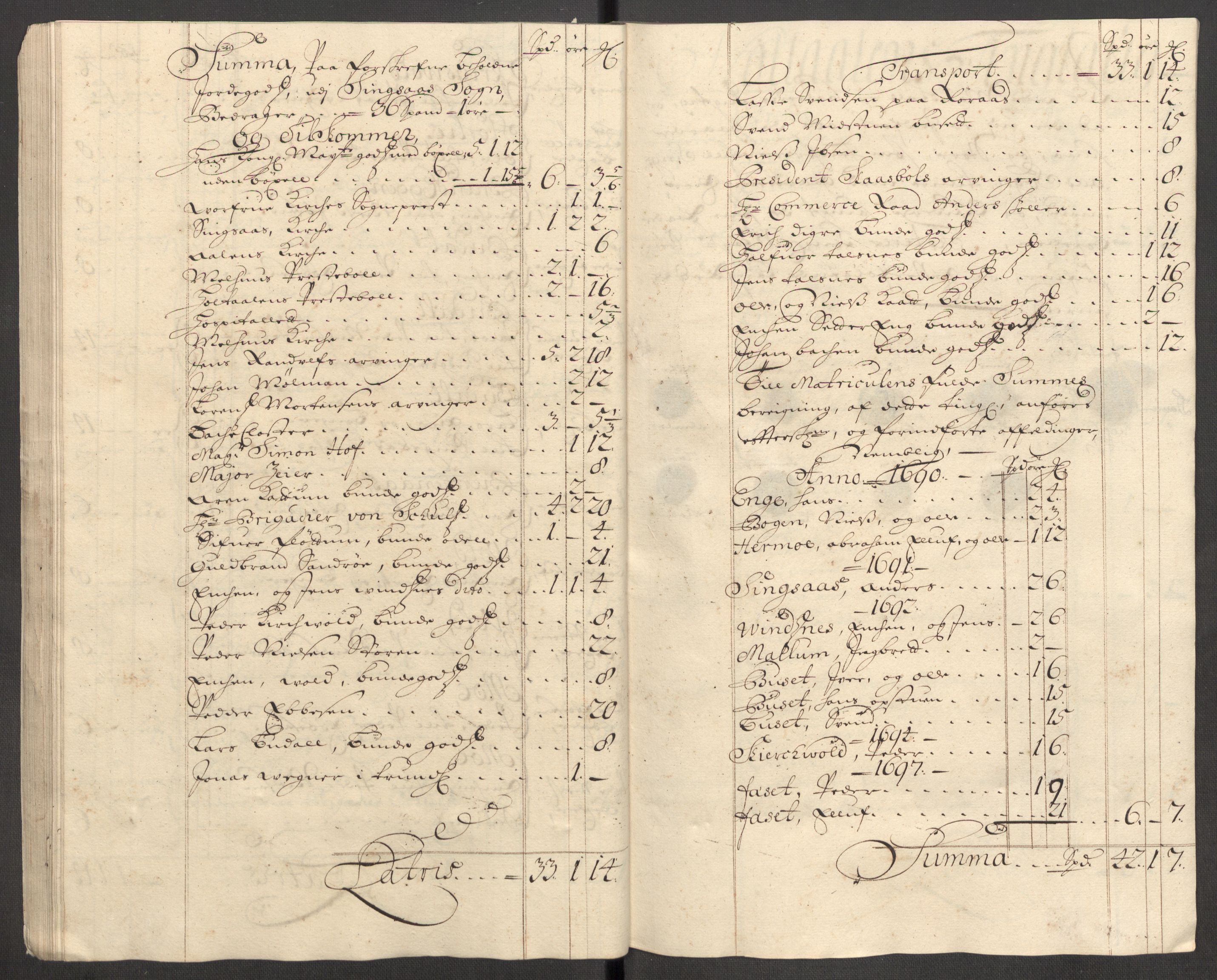 Rentekammeret inntil 1814, Reviderte regnskaper, Fogderegnskap, AV/RA-EA-4092/R60/L3952: Fogderegnskap Orkdal og Gauldal, 1702, s. 243