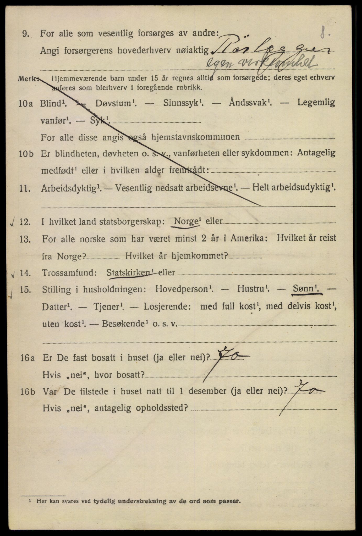 SAO, Folketelling 1920 for 0301 Kristiania kjøpstad, 1920, s. 631022