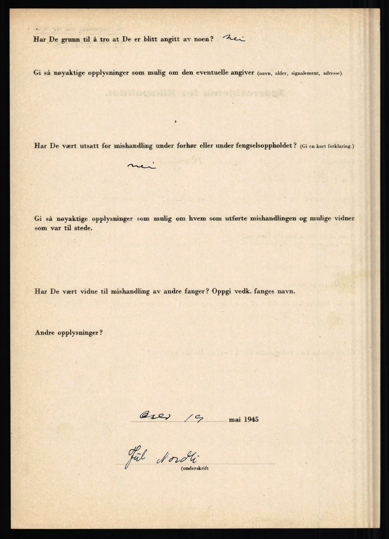 Rikspolitisjefen, AV/RA-S-1560/L/L0012: Mogensen, Øivind - Noraas, Lars, 1940-1945, s. 1025