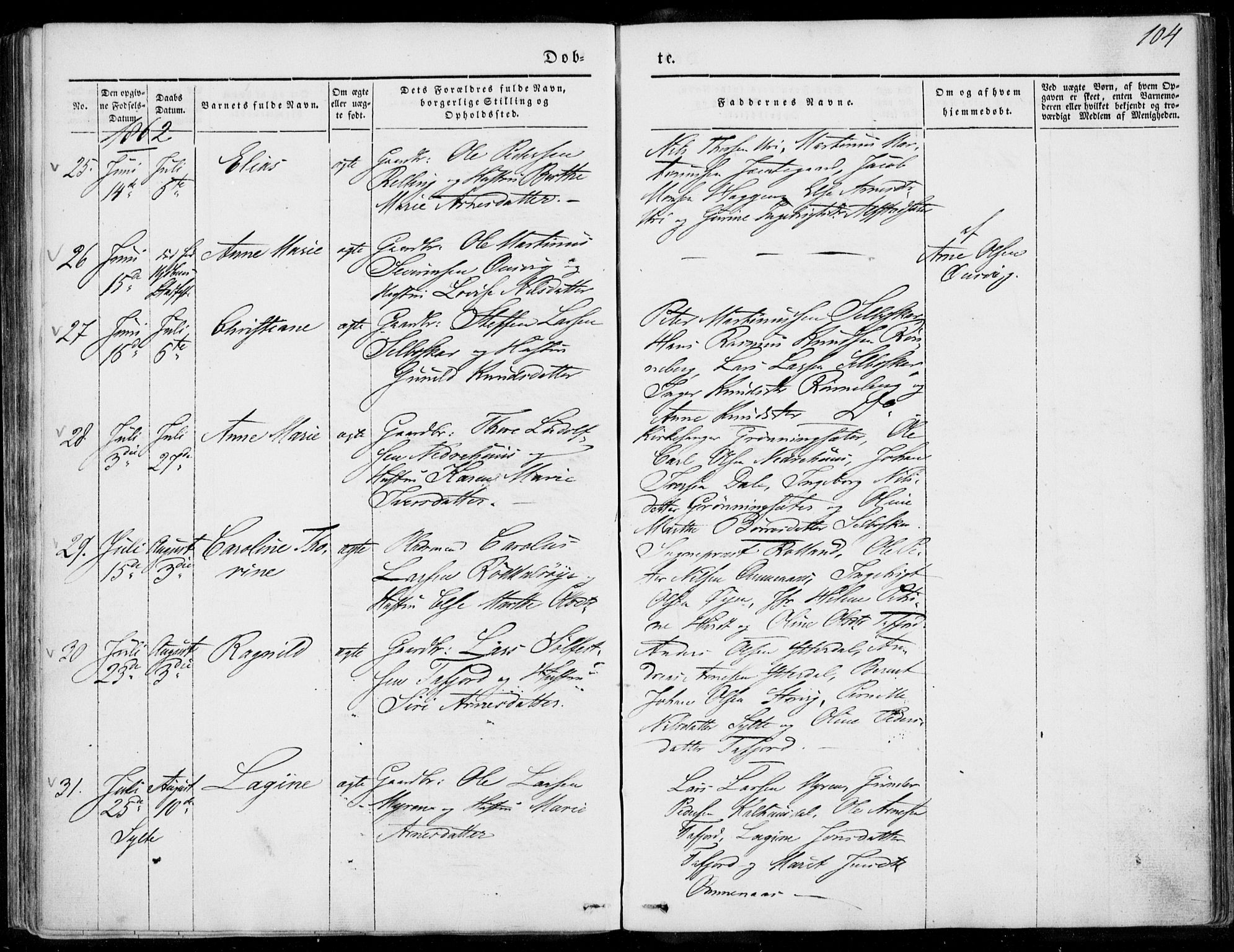 Ministerialprotokoller, klokkerbøker og fødselsregistre - Møre og Romsdal, AV/SAT-A-1454/519/L0249: Ministerialbok nr. 519A08, 1846-1868, s. 104