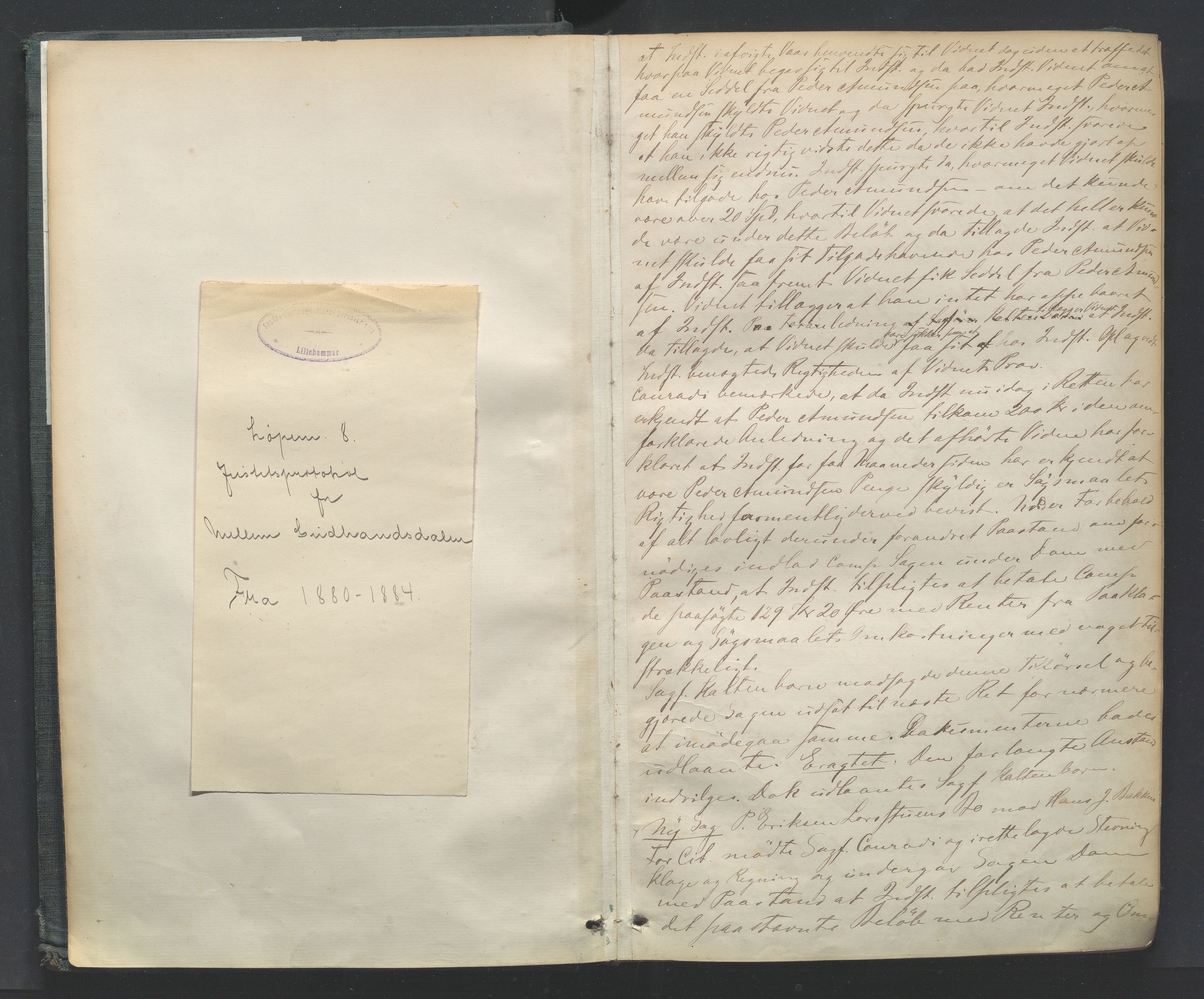 Mellom-Gudbrandsdal sorenskriveri, AV/SAH-TING-038/G/Gb/L0006: Tingbok, 1880-1887