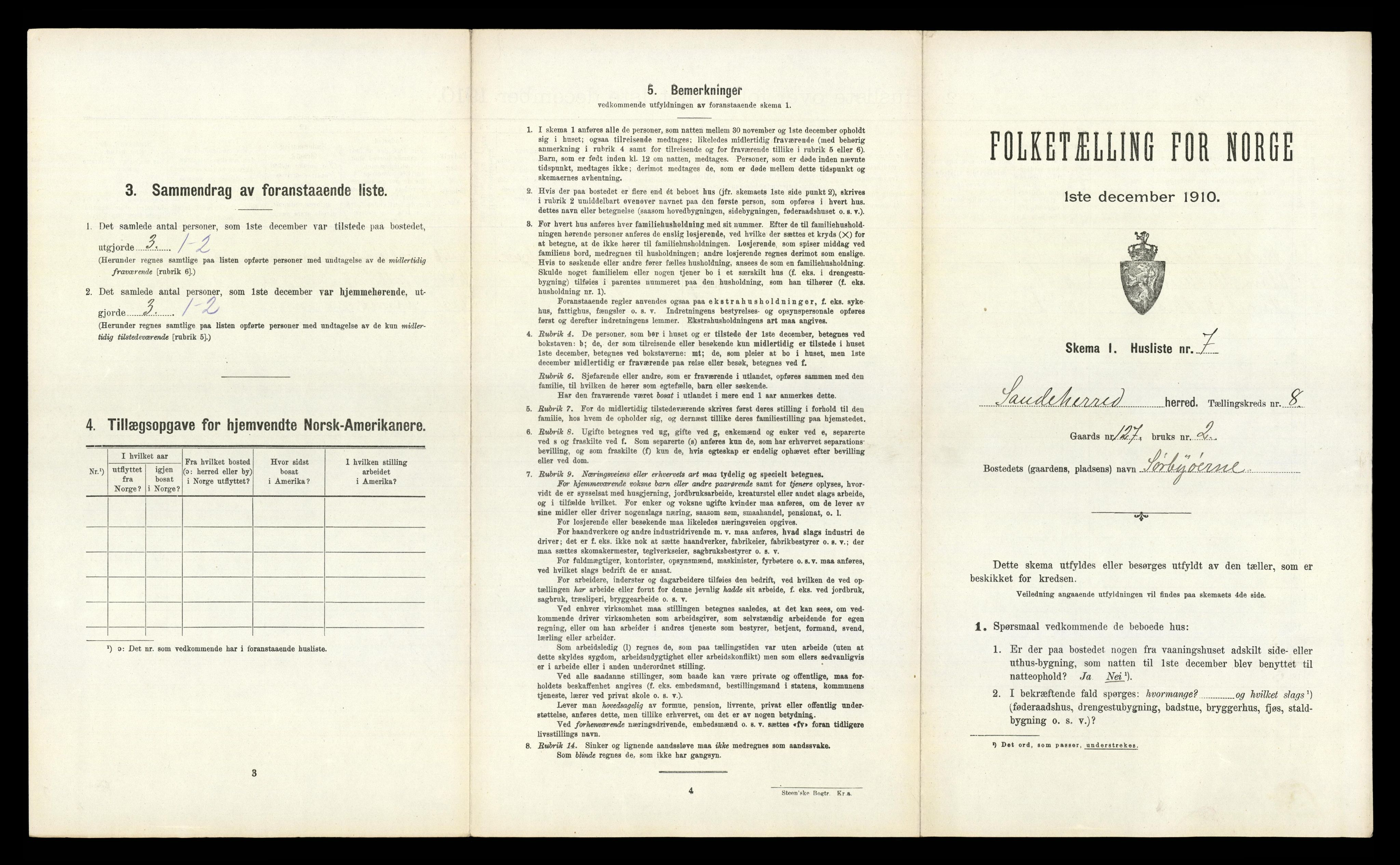 RA, Folketelling 1910 for 0724 Sandeherred herred, 1910, s. 1417