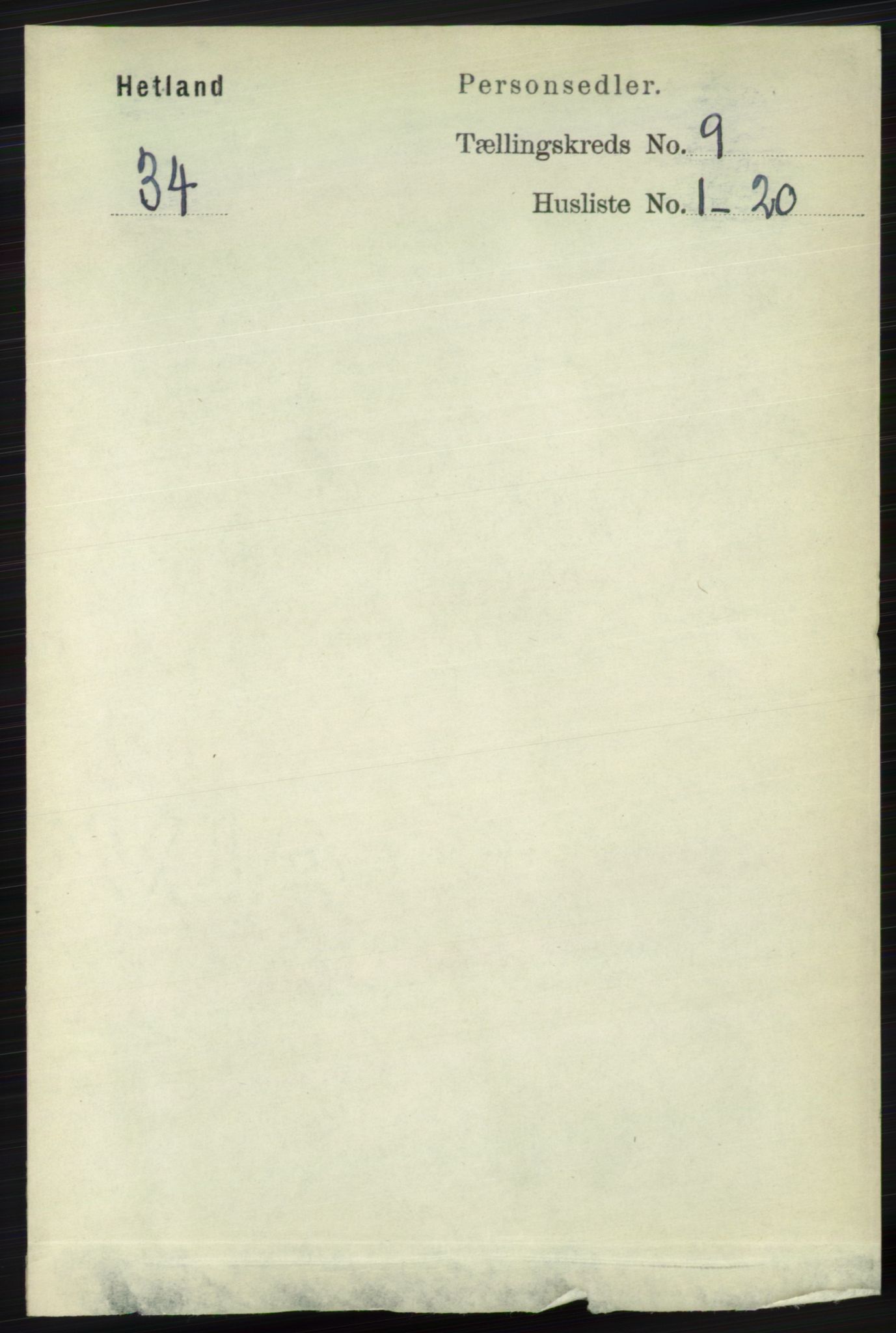 RA, Folketelling 1891 for 1126 Hetland herred, 1891, s. 5108