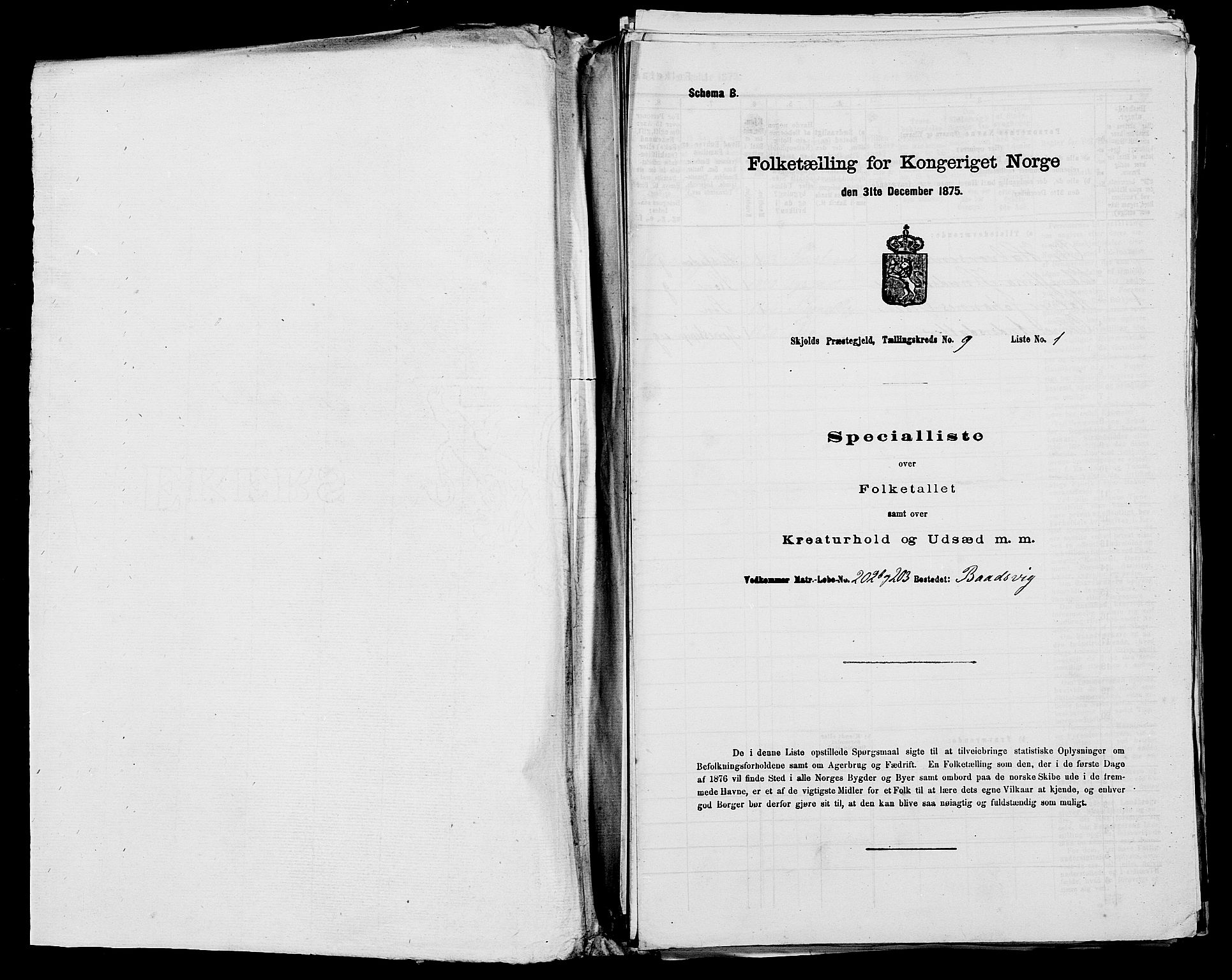 SAST, Folketelling 1875 for 1154P Skjold prestegjeld, 1875, s. 835