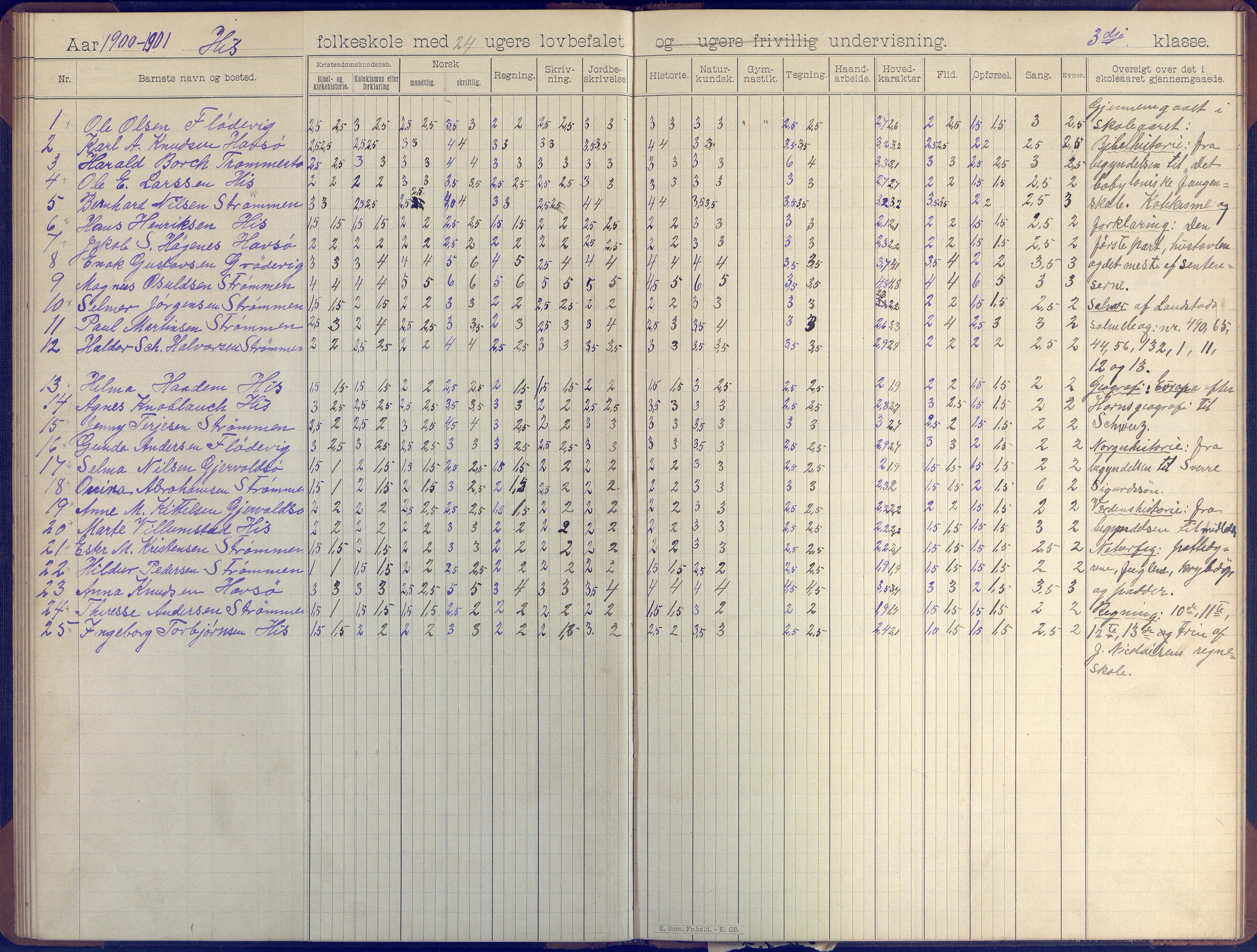 Hisøy kommune frem til 1991, AAKS/KA0922-PK/31/L0007: Skoleprotokoll, 1892-1904