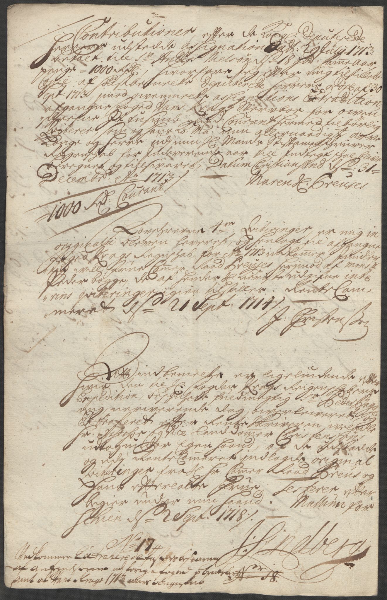 Rentekammeret inntil 1814, Reviderte regnskaper, Fogderegnskap, RA/EA-4092/R36/L2125: Fogderegnskap Øvre og Nedre Telemark og Bamble, 1713, s. 630