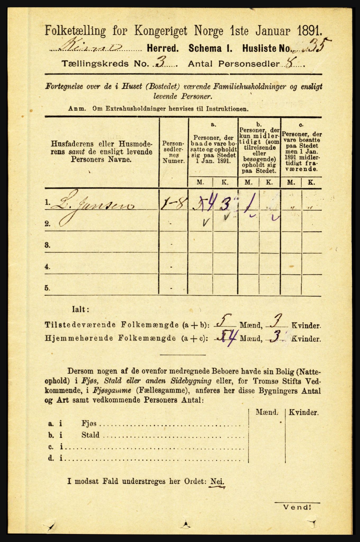 RA, Folketelling 1891 for 1437 Kinn herred, 1891, s. 918