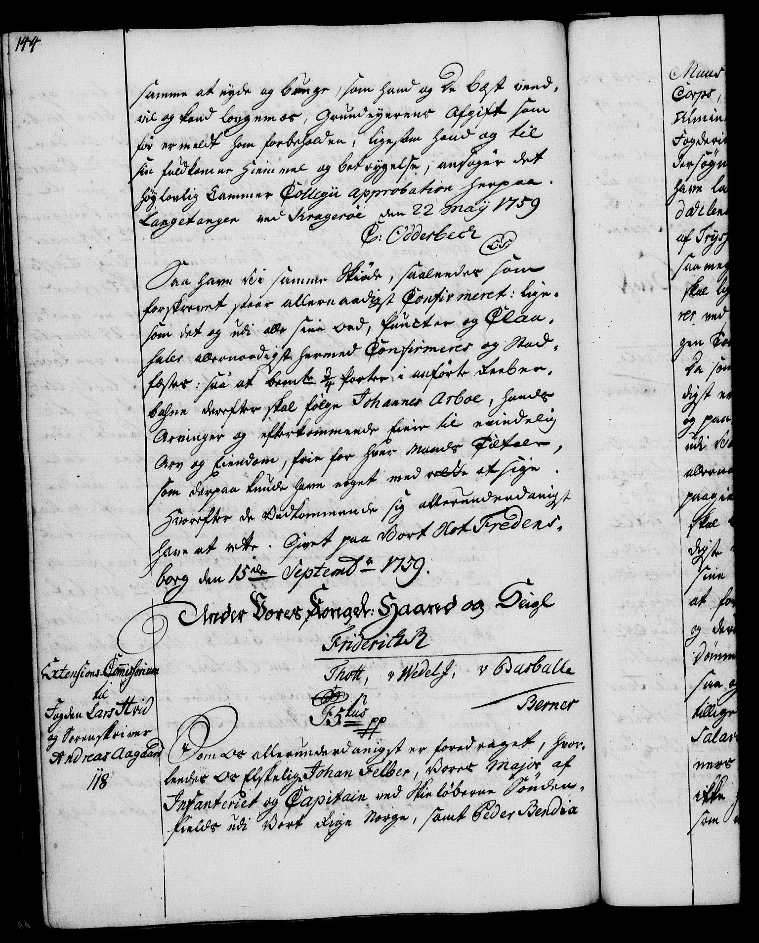 Rentekammeret, Kammerkanselliet, AV/RA-EA-3111/G/Gg/Gga/L0007: Norsk ekspedisjonsprotokoll med register (merket RK 53.7), 1759-1768, s. 144