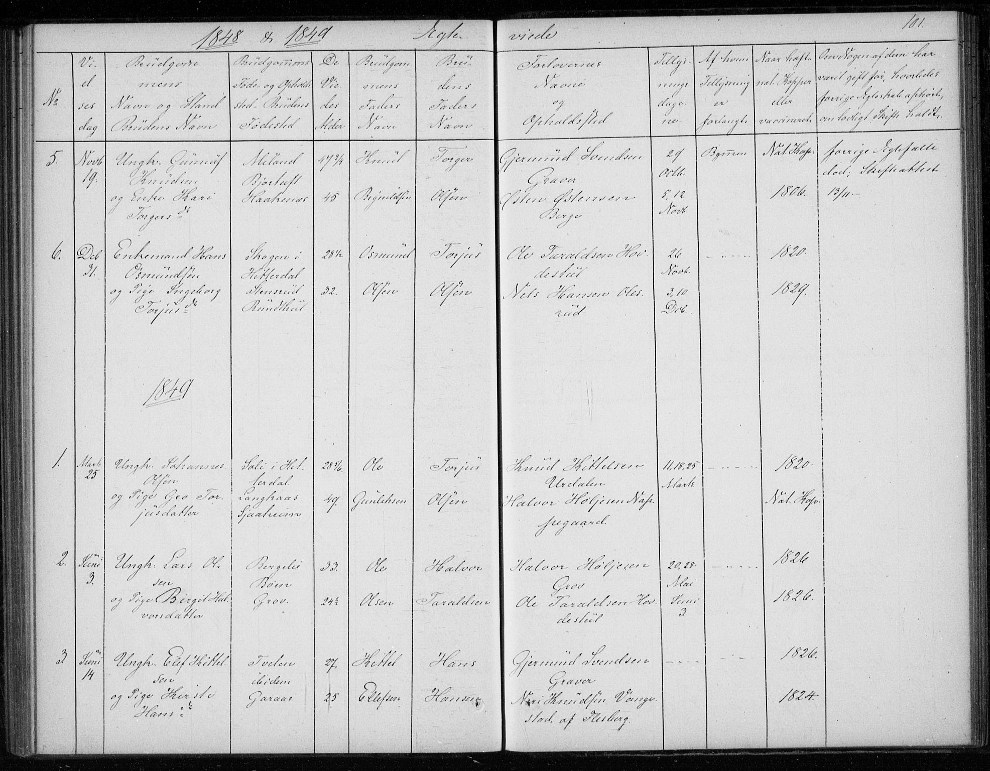 Gransherad kirkebøker, AV/SAKO-A-267/F/Fb/L0003: Ministerialbok nr. II 3, 1844-1859, s. 101