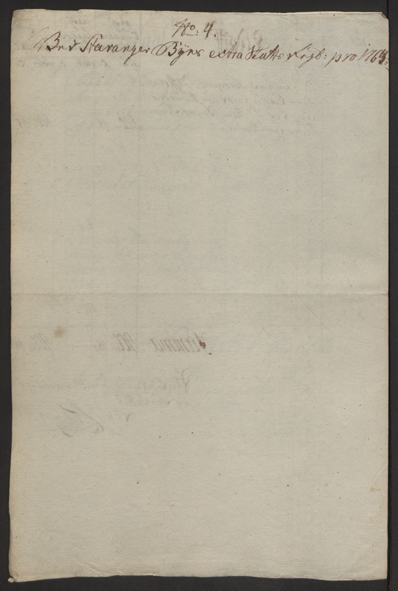 Rentekammeret inntil 1814, Reviderte regnskaper, Byregnskaper, AV/RA-EA-4066/R/Ro/L0305/0001: [O6] Kontribusjonsregnskap / Ekstraskatt, 1762-1768, s. 77