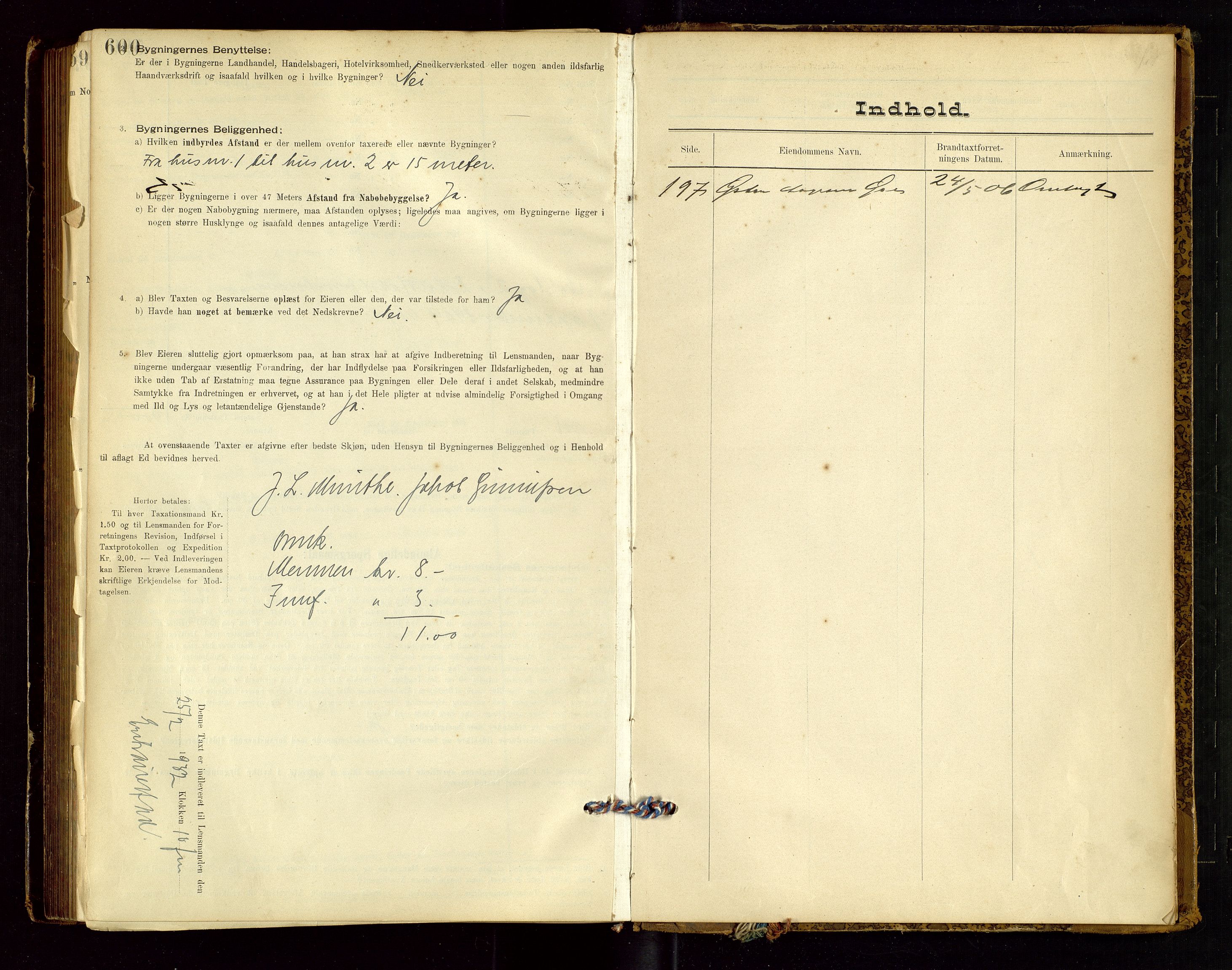 Hjelmeland lensmannskontor, SAST/A-100439/Gob/L0001: "Brandtaxationsprotokol", 1895-1932, s. 600