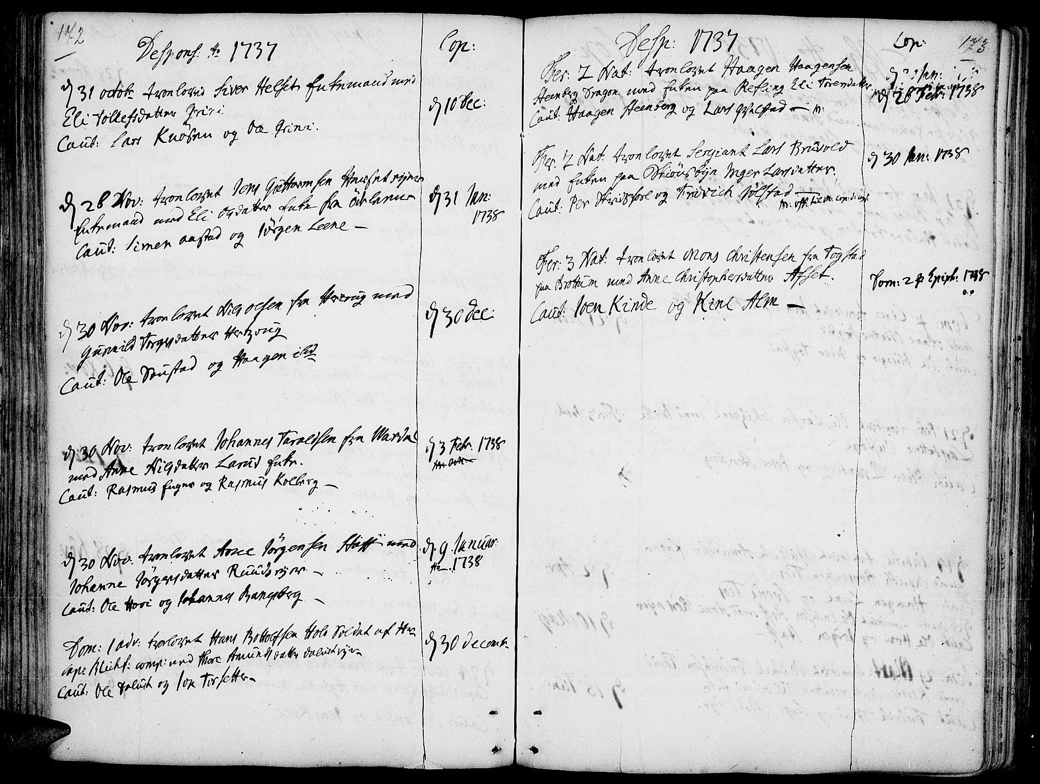 Ringsaker prestekontor, AV/SAH-PREST-014/K/Ka/L0001: Ministerialbok nr. 1, 1734-1746, s. 172-173