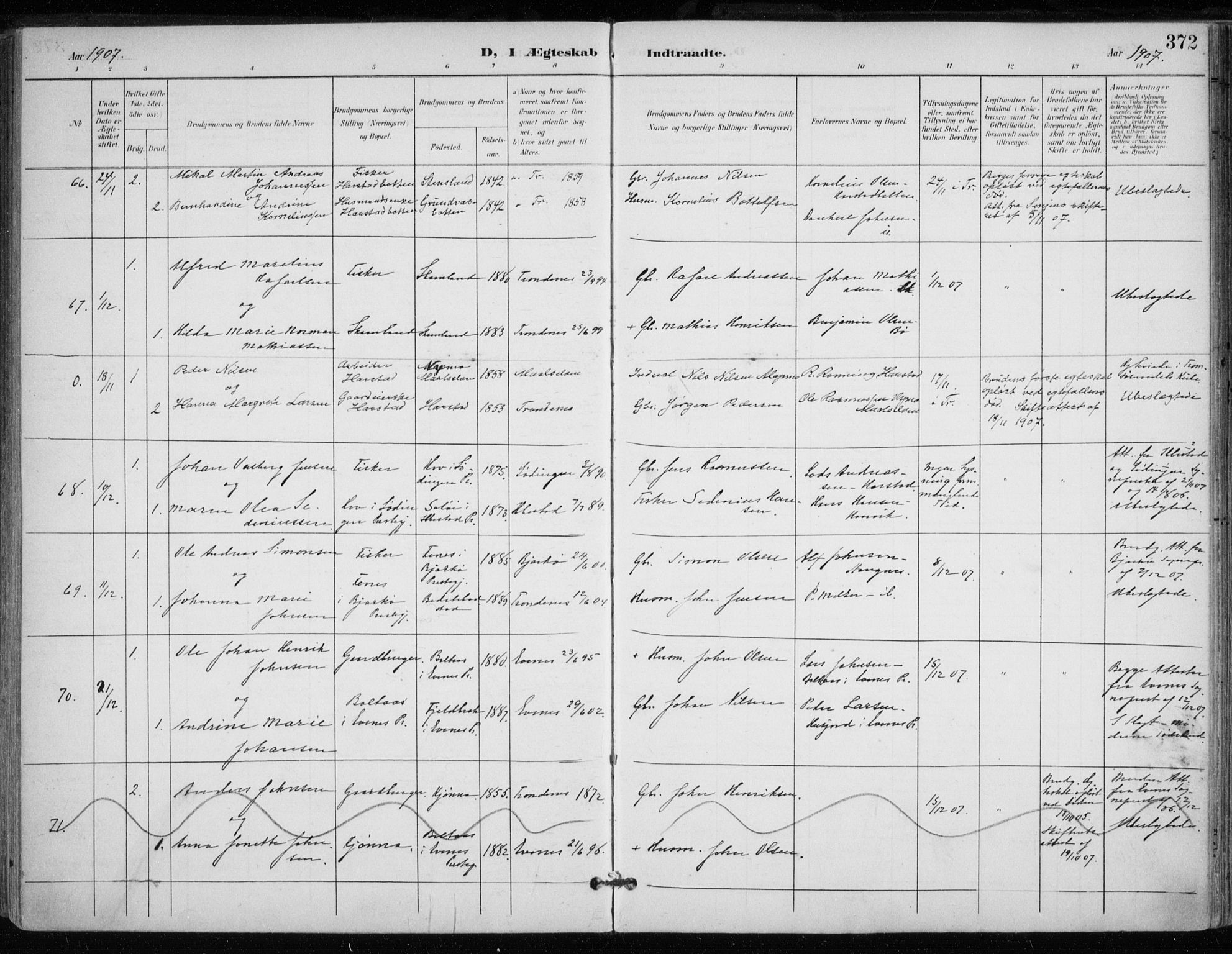Trondenes sokneprestkontor, AV/SATØ-S-1319/H/Ha/L0017kirke: Ministerialbok nr. 17, 1899-1908, s. 372