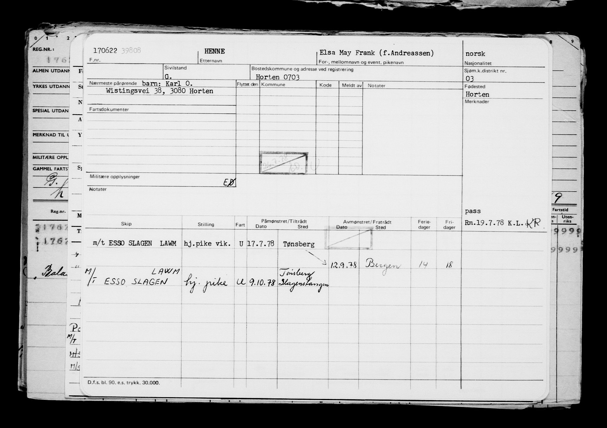 Direktoratet for sjømenn, AV/RA-S-3545/G/Gb/L0207: Hovedkort, 1922, s. 584