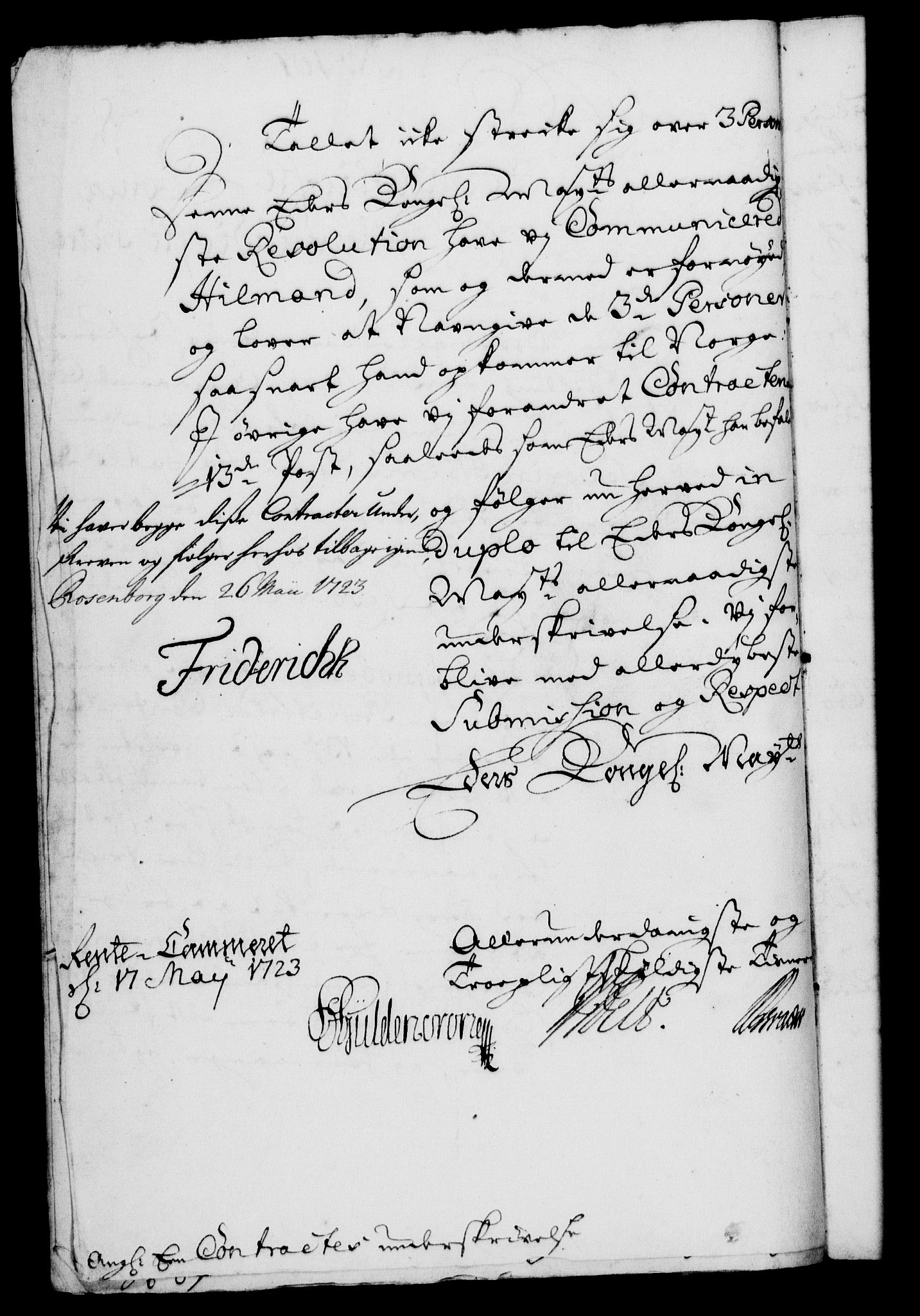 Rentekammeret, Kammerkanselliet, RA/EA-3111/G/Gf/Gfa/L0006: Norsk relasjons- og resolusjonsprotokoll (merket RK 52.6), 1723, s. 621