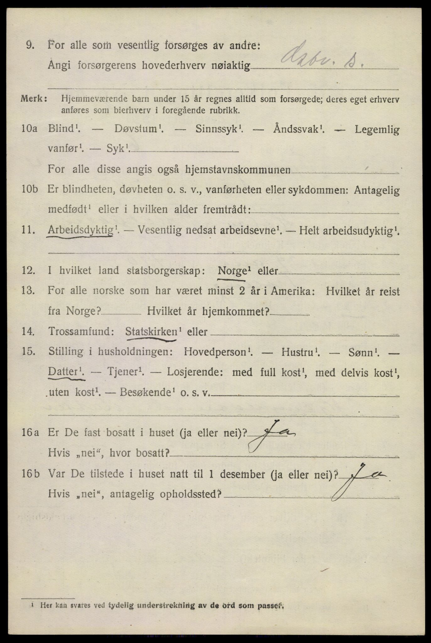 SAKO, Folketelling 1920 for 0725 Tjølling herred, 1920, s. 7614
