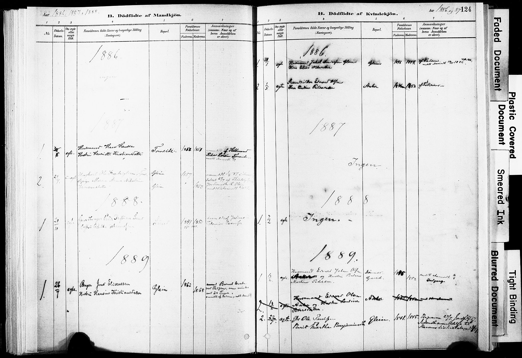Ministerialprotokoller, klokkerbøker og fødselsregistre - Nordland, SAT/A-1459/835/L0525: Ministerialbok nr. 835A03I, 1881-1910, s. 124