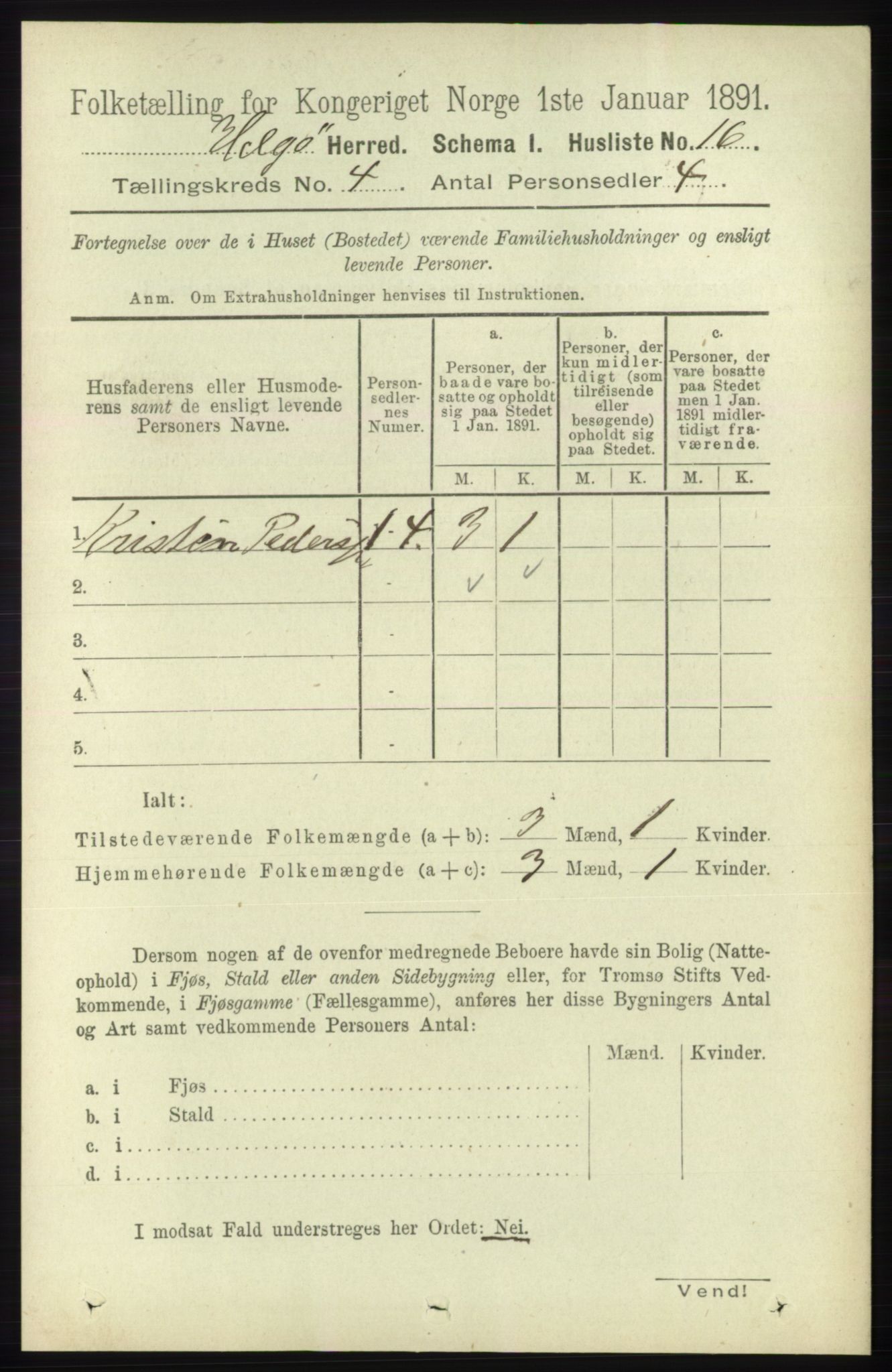 RA, Folketelling 1891 for 1935 Helgøy herred, 1891, s. 992