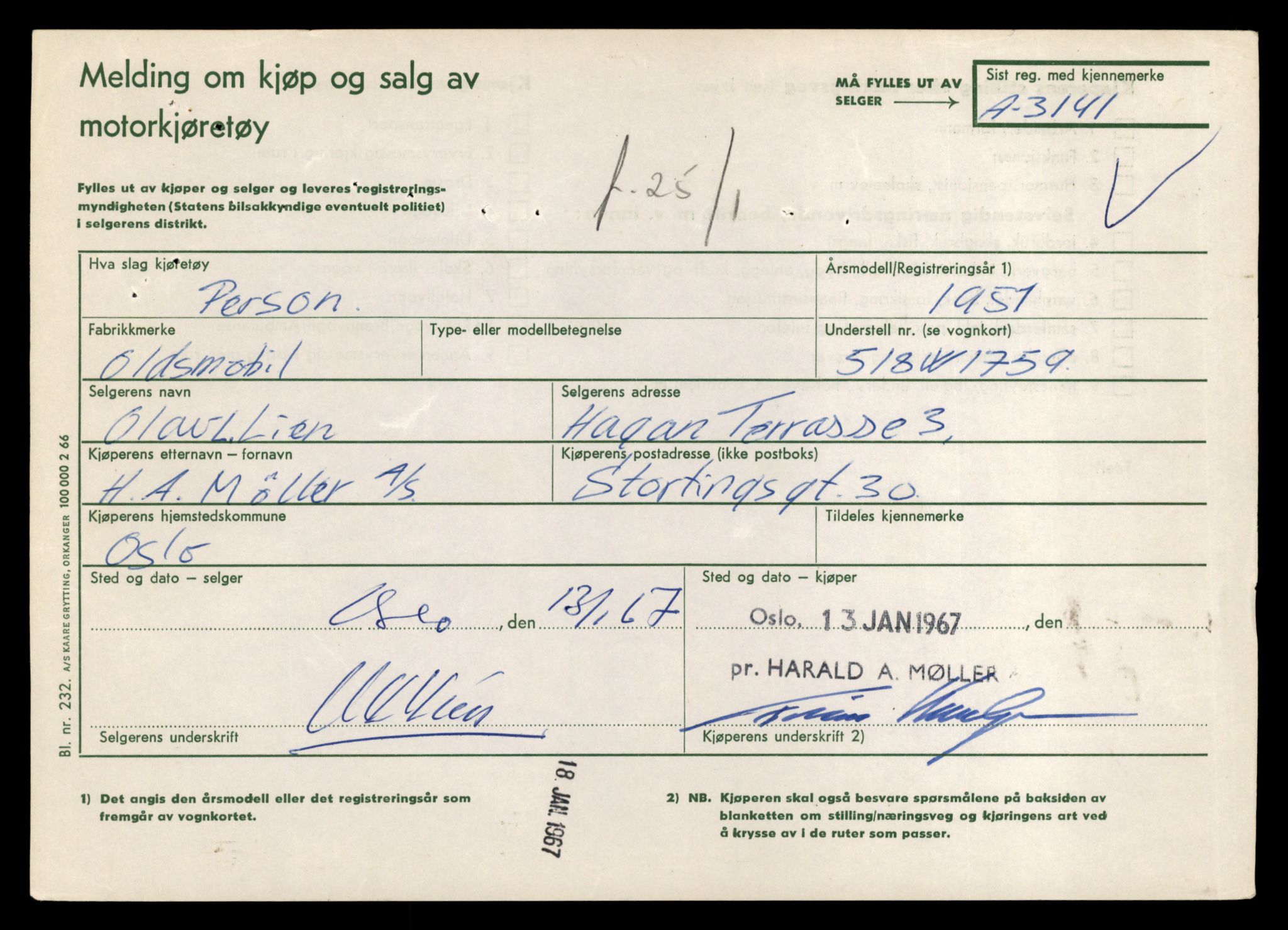 Møre og Romsdal vegkontor - Ålesund trafikkstasjon, AV/SAT-A-4099/F/Fe/L0042: Registreringskort for kjøretøy T 13906 - T 14079, 1927-1998, s. 3255