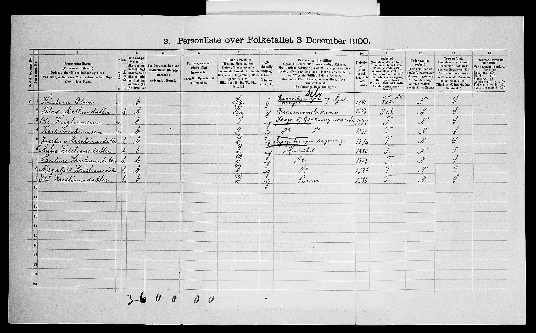 SAO, Folketelling 1900 for 0221 Høland herred, 1900