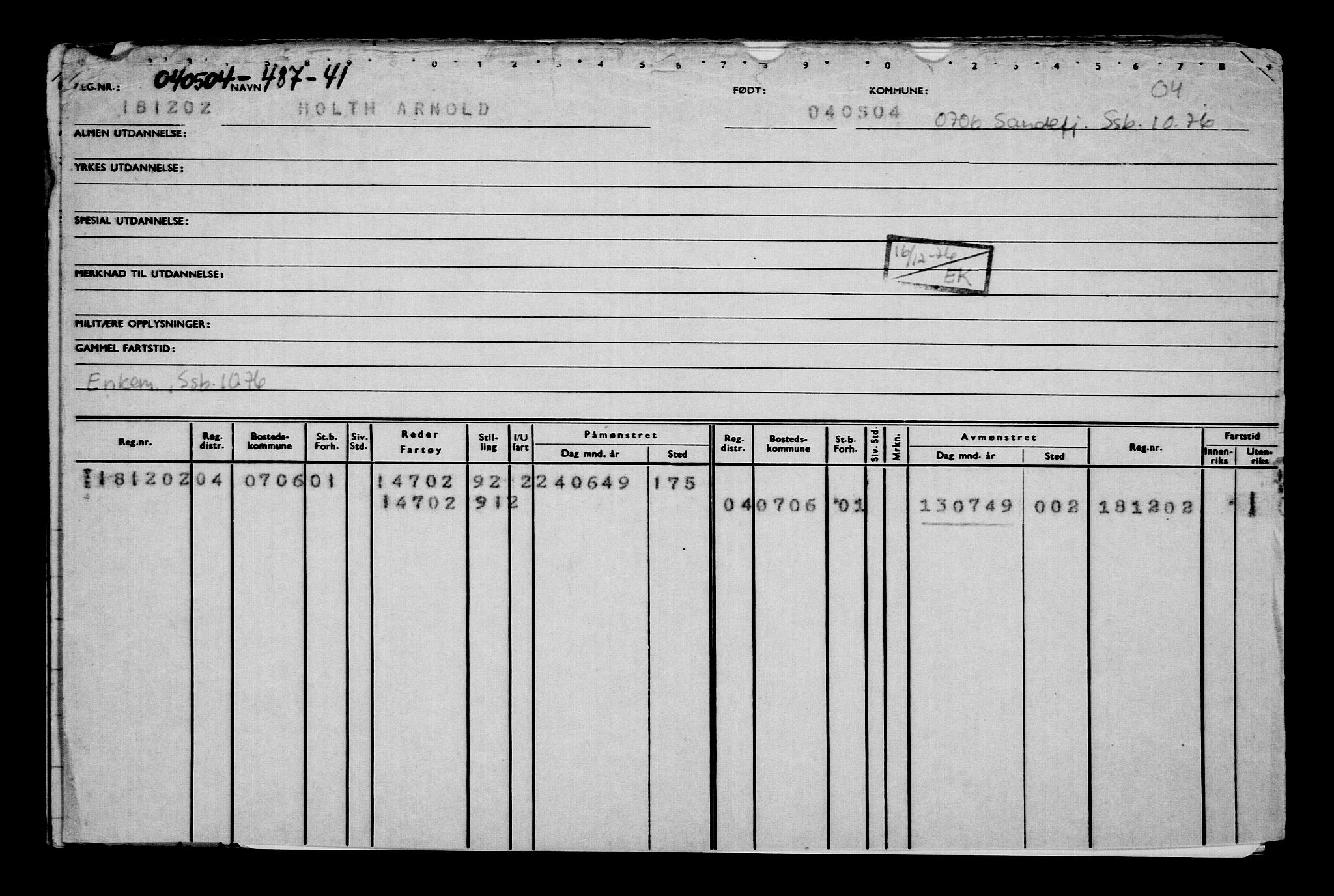 Direktoratet for sjømenn, AV/RA-S-3545/G/Gb/L0053: Hovedkort, 1904, s. 346