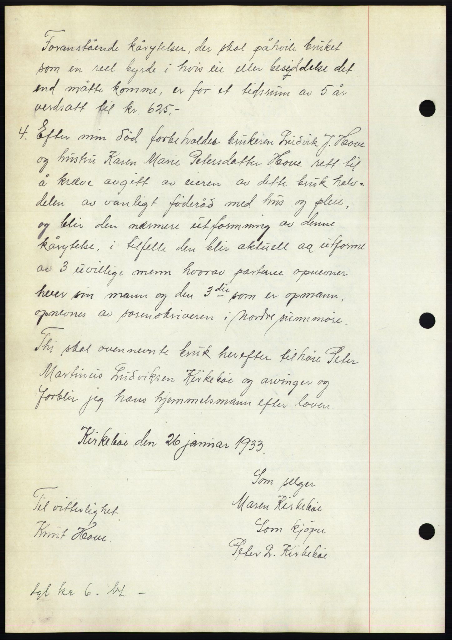 Nordre Sunnmøre sorenskriveri, AV/SAT-A-0006/1/2/2C/2Ca/L0052: Pantebok nr. 52, 1933-1933, Tingl.dato: 20.02.1933