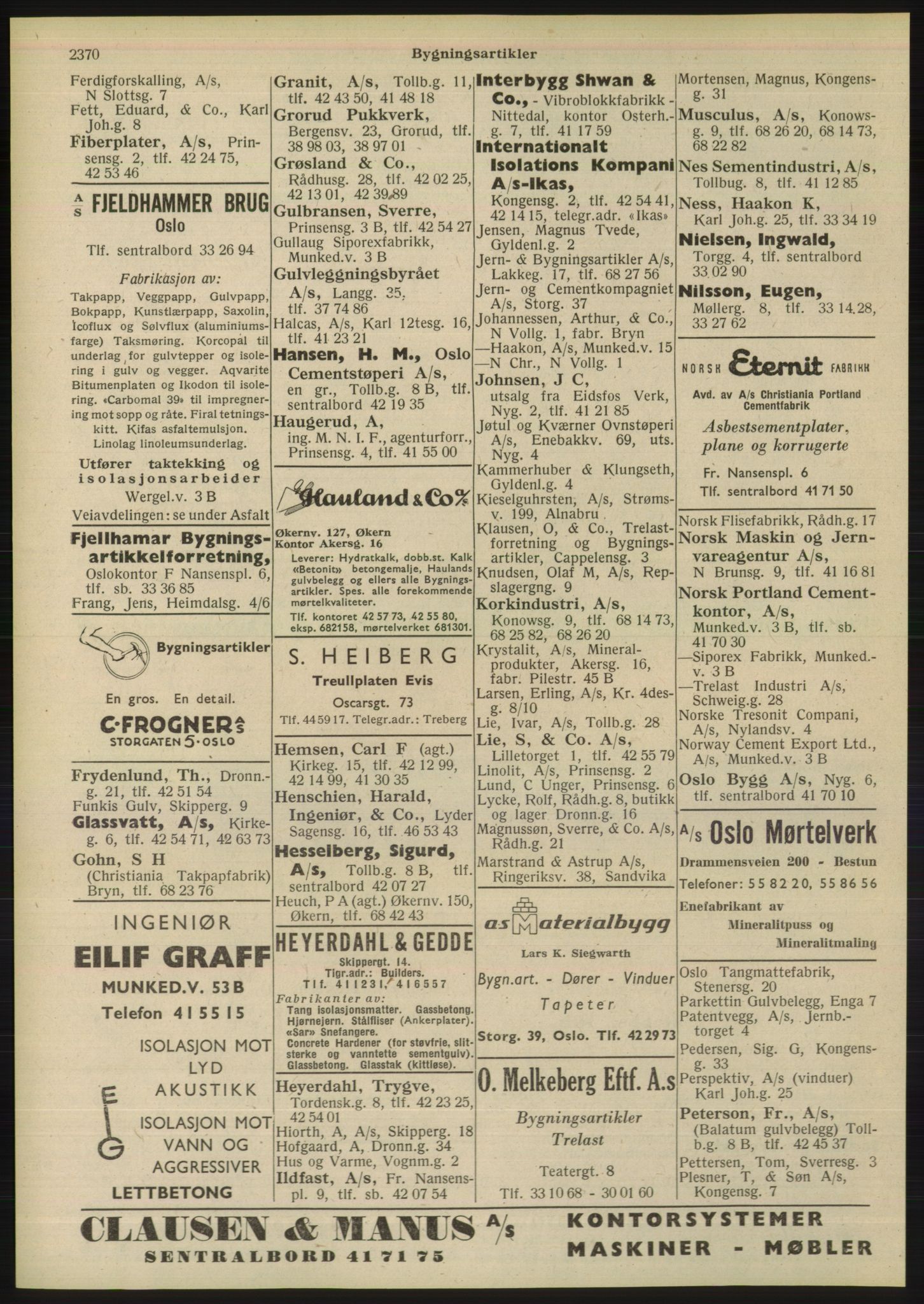 Kristiania/Oslo adressebok, PUBL/-, 1948, s. 2370