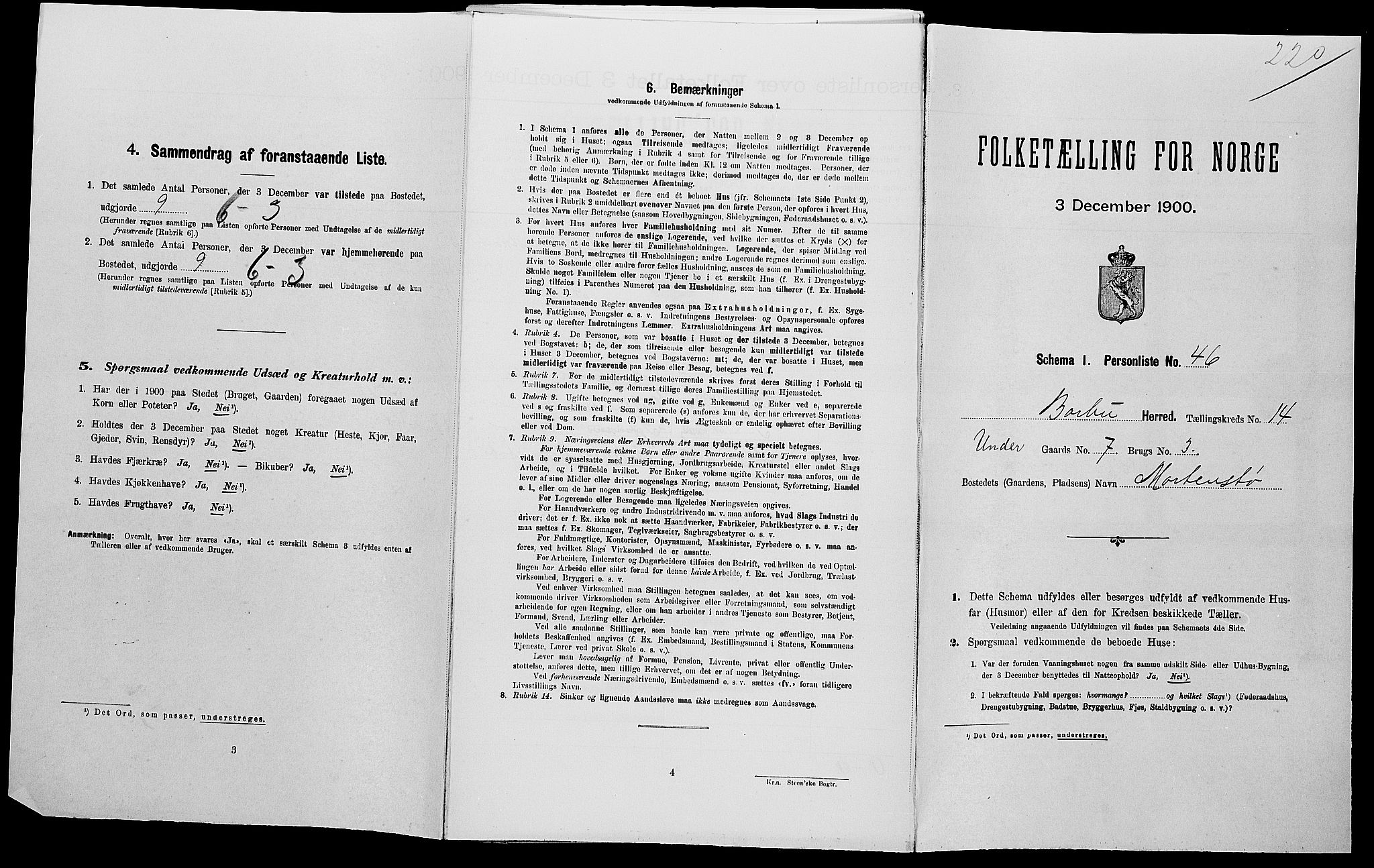 SAK, Folketelling 1900 for 0990 Barbu herred, 1900, s. 1912