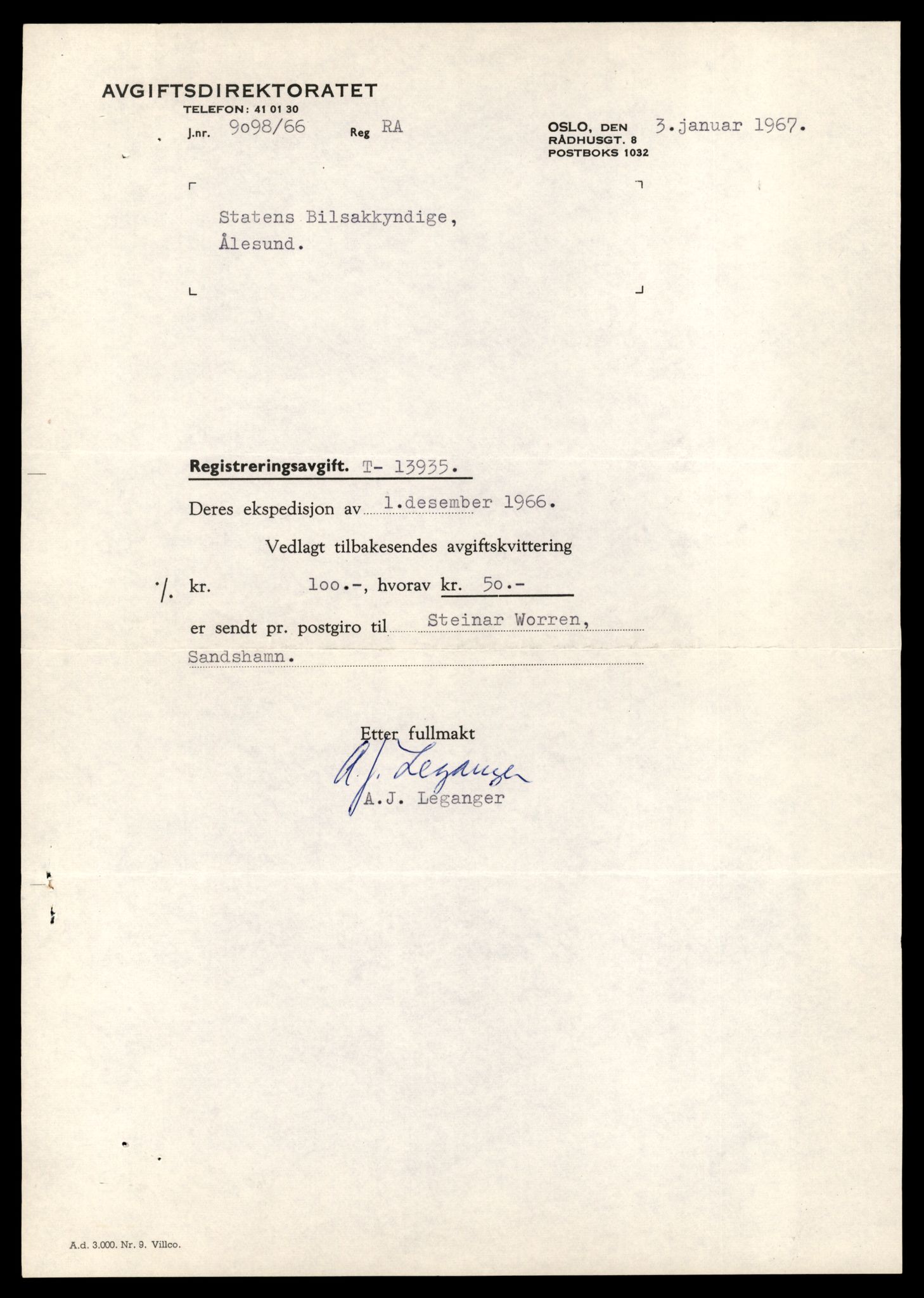 Møre og Romsdal vegkontor - Ålesund trafikkstasjon, AV/SAT-A-4099/F/Fe/L0042: Registreringskort for kjøretøy T 13906 - T 14079, 1927-1998, s. 460