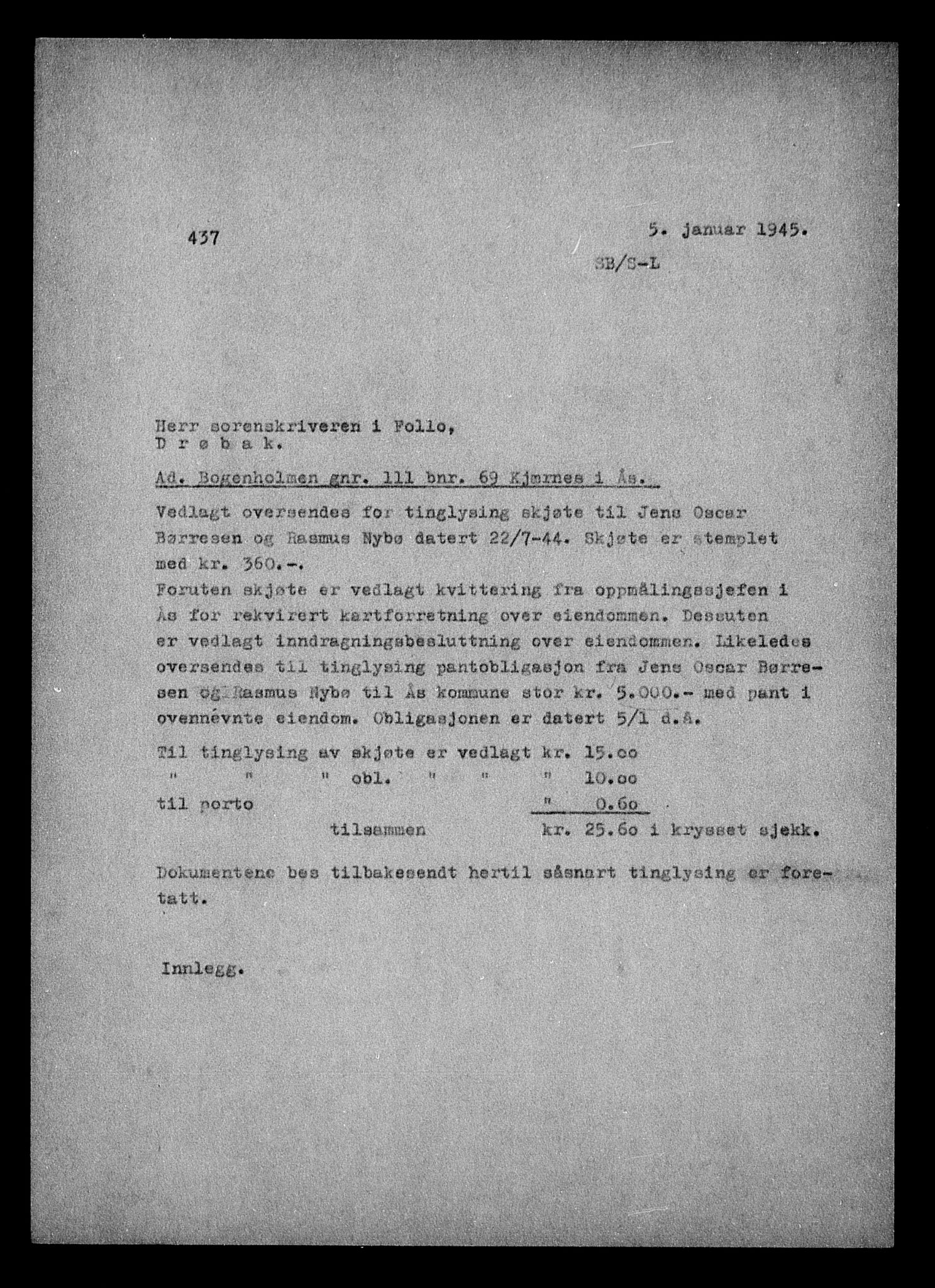 Justisdepartementet, Tilbakeføringskontoret for inndratte formuer, AV/RA-S-1564/H/Hc/Hcc/L0970: --, 1945-1947, s. 192