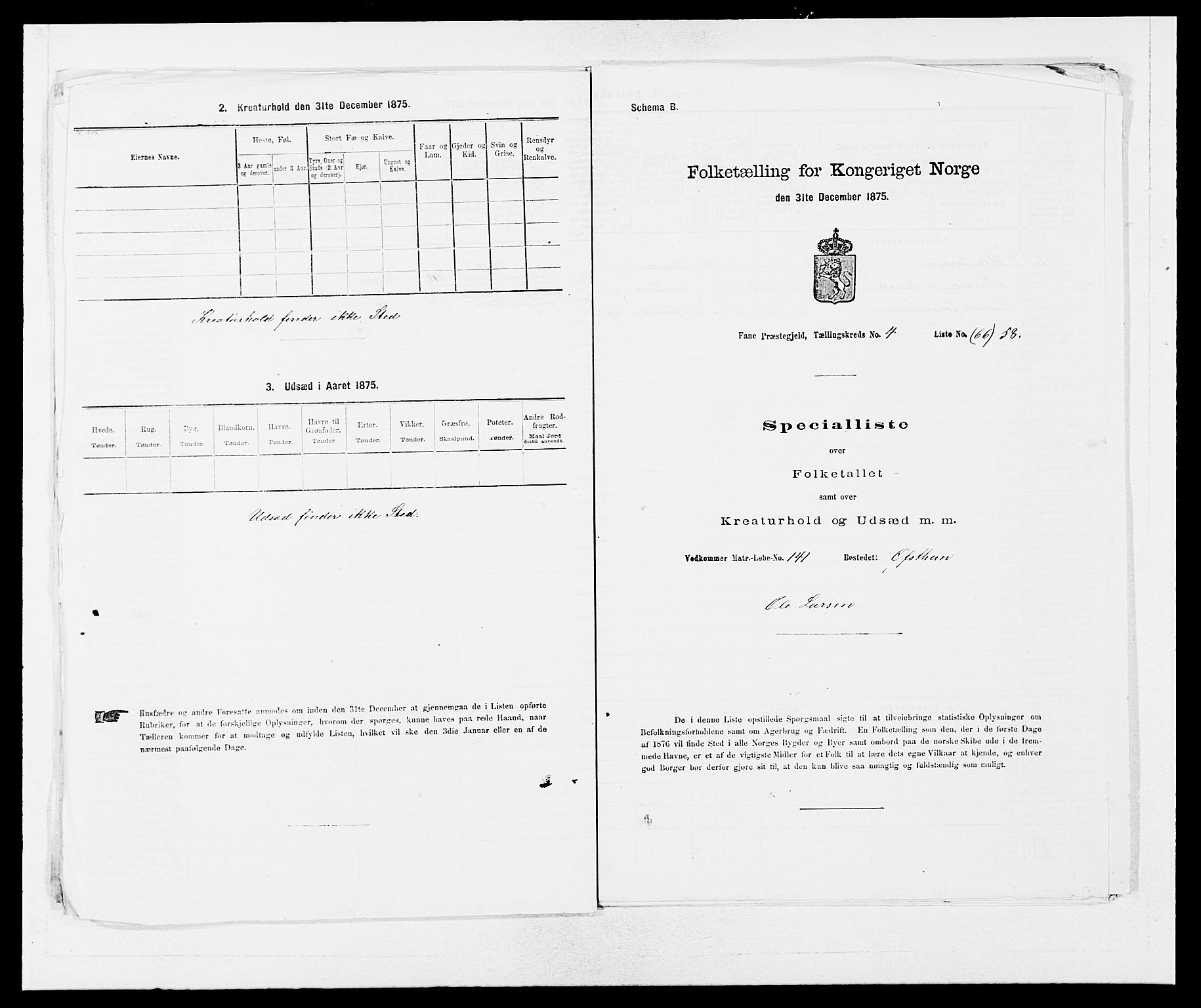 SAB, Folketelling 1875 for 1249P Fana prestegjeld, 1875, s. 550