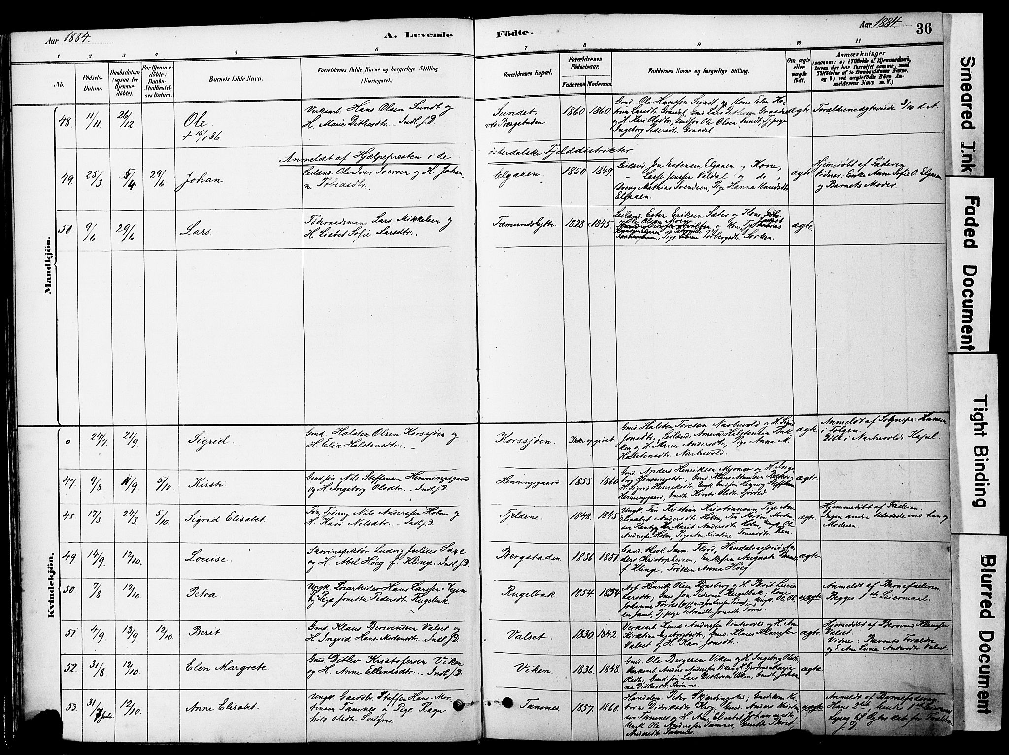 Ministerialprotokoller, klokkerbøker og fødselsregistre - Sør-Trøndelag, AV/SAT-A-1456/681/L0933: Ministerialbok nr. 681A11, 1879-1890, s. 36