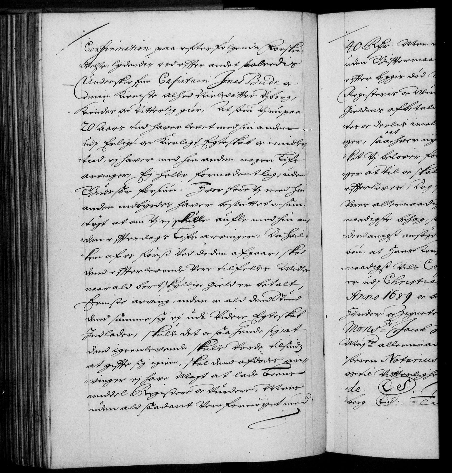 Danske Kanselli 1572-1799, AV/RA-EA-3023/F/Fc/Fca/Fcaa/L0015: Norske registre (mikrofilm), 1688-1691, s. 196b